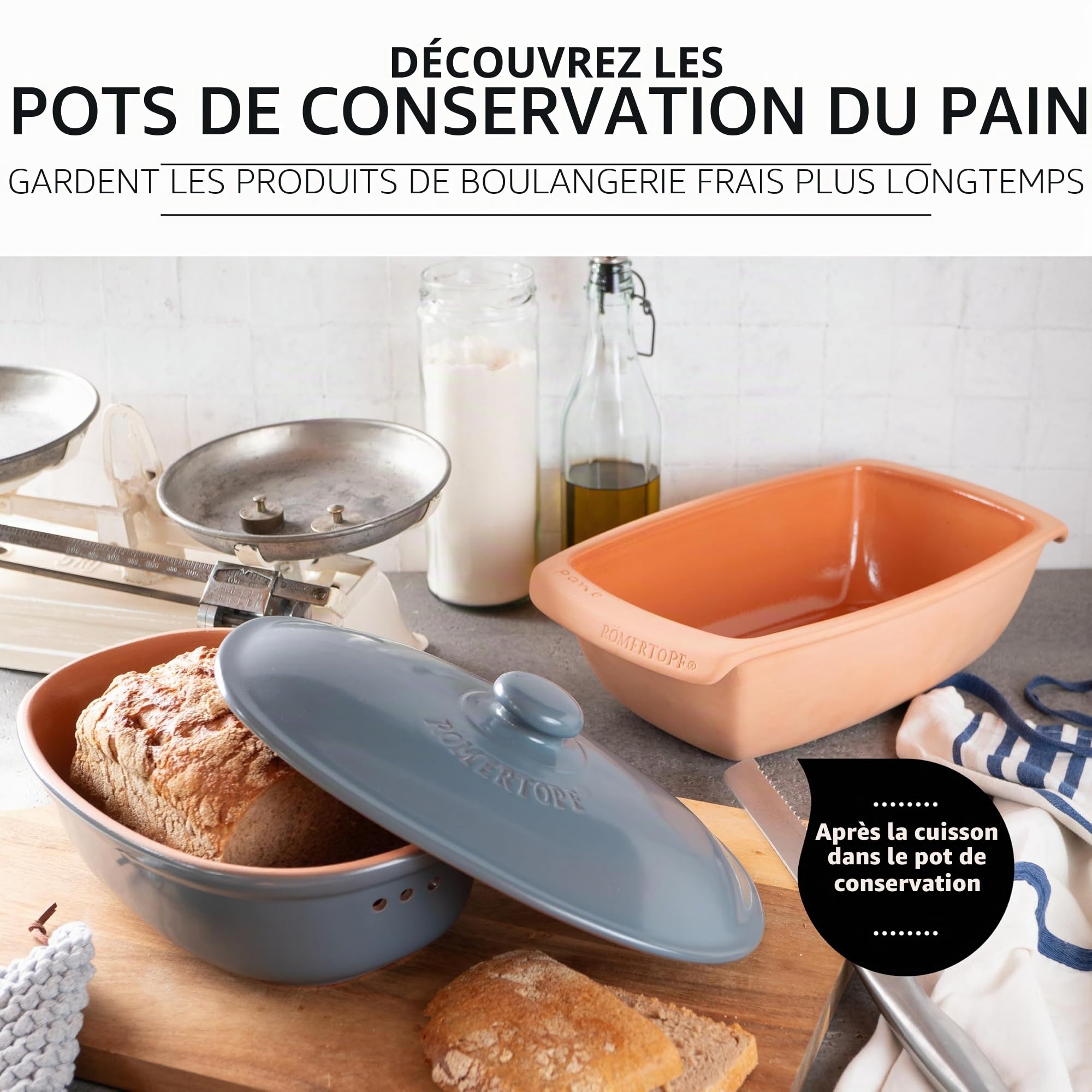 Römertopf Moule à Pain et gâteau en Terre Cuite 34,5 cm, 20,5 cm, 11 cm