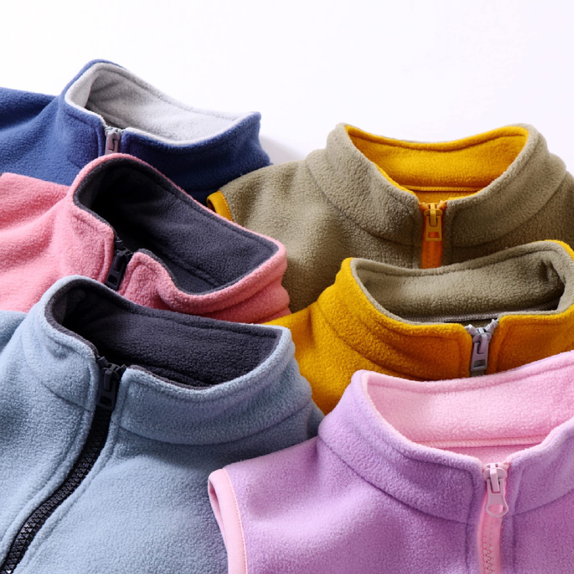 Chaleco de Forro Polar para Niños Otoño Invierno Abrigo de Cálido Niños Niñas Sin Mangas Cremallera Chaqueta