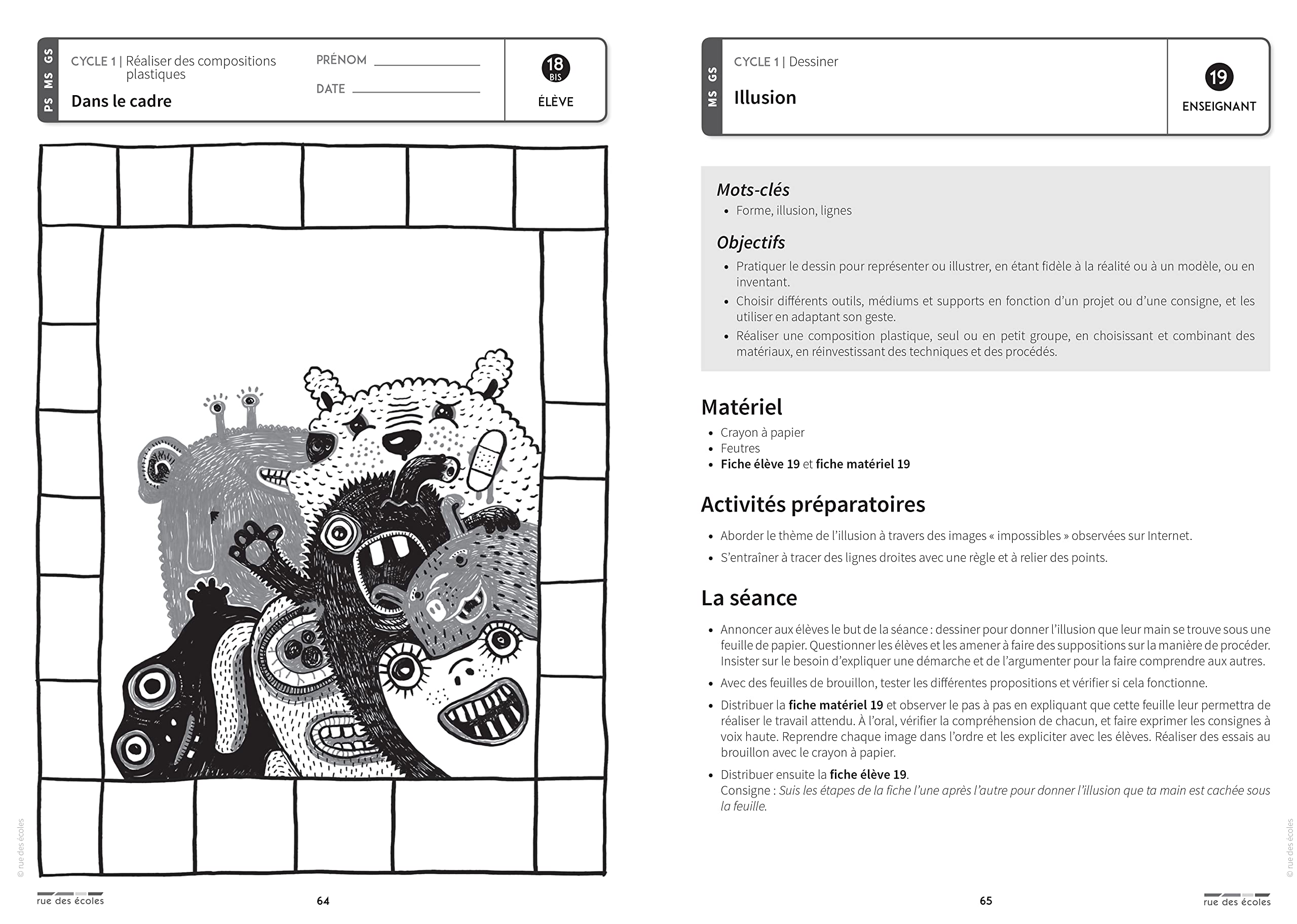 76 fiches pour enseigner les arts plastiques - cycle 1: Cycle 1 des séquences d'activités "clé en main" pour éveiller les éléves