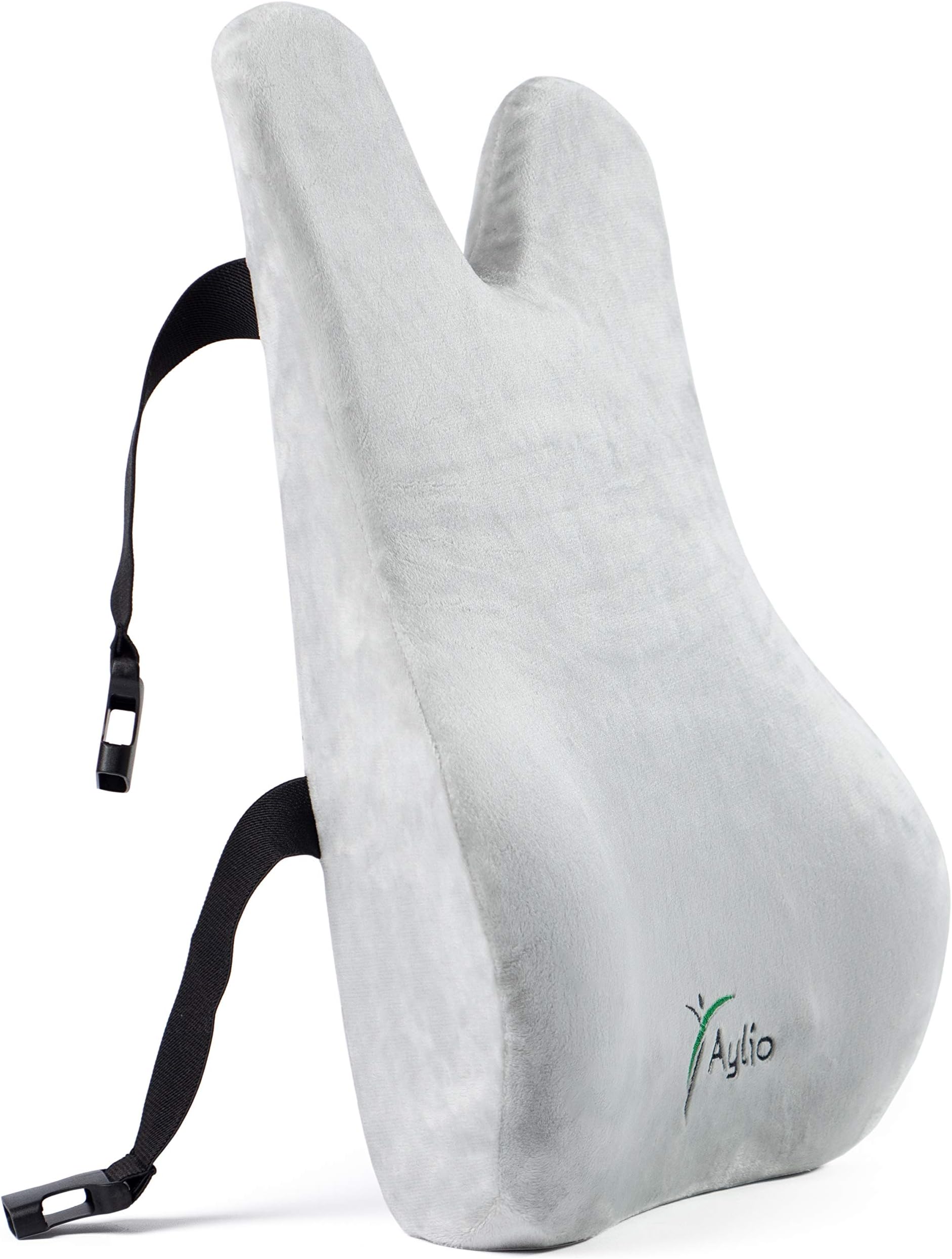 Aylio Back Cushion | Memory Foam Lumbar Support Pillow for Home, Car Seat and Office Chair