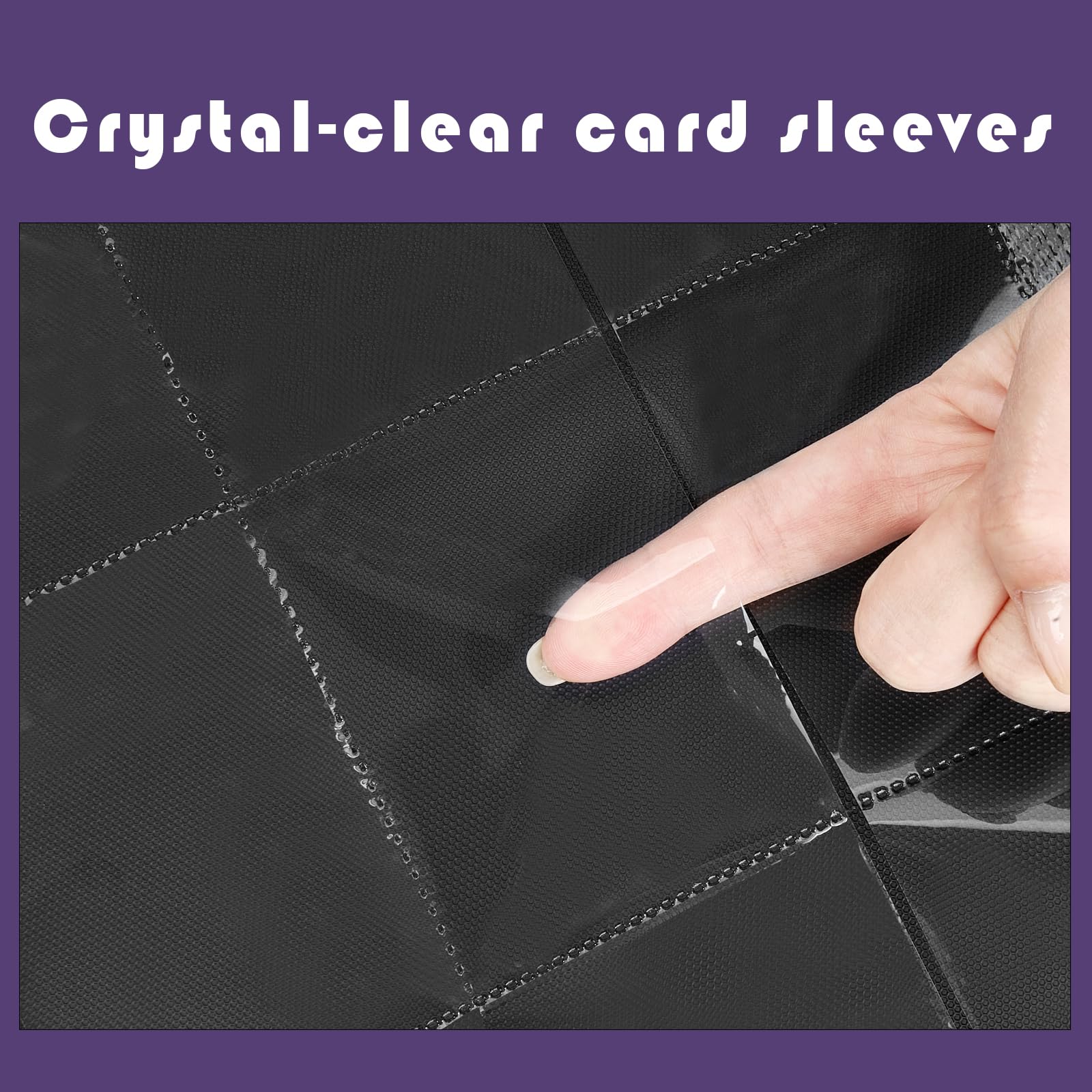 Raccoglitore per carte collezionabili di alta qualità, 16 tasche, senza anelli, per carte TCG, MTG, Lorcana, Sport e carte di dimensioni standard