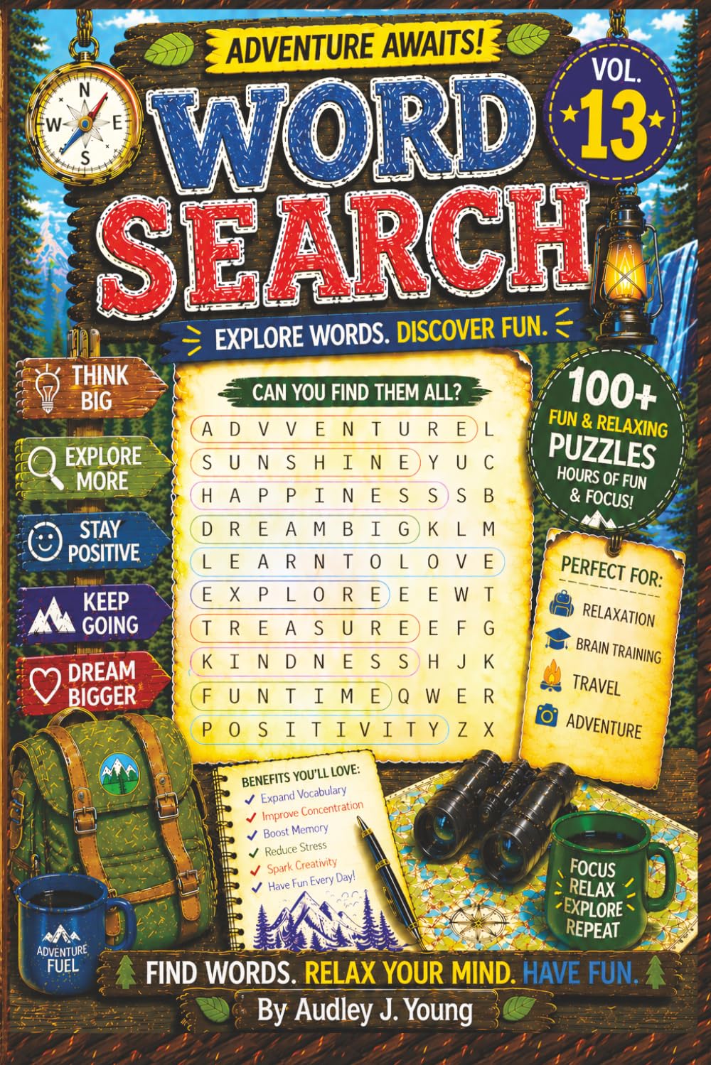 Adventure Awaits Word Search: 100+ Fun and Relaxing Puzzles for All Ages - Vol.13