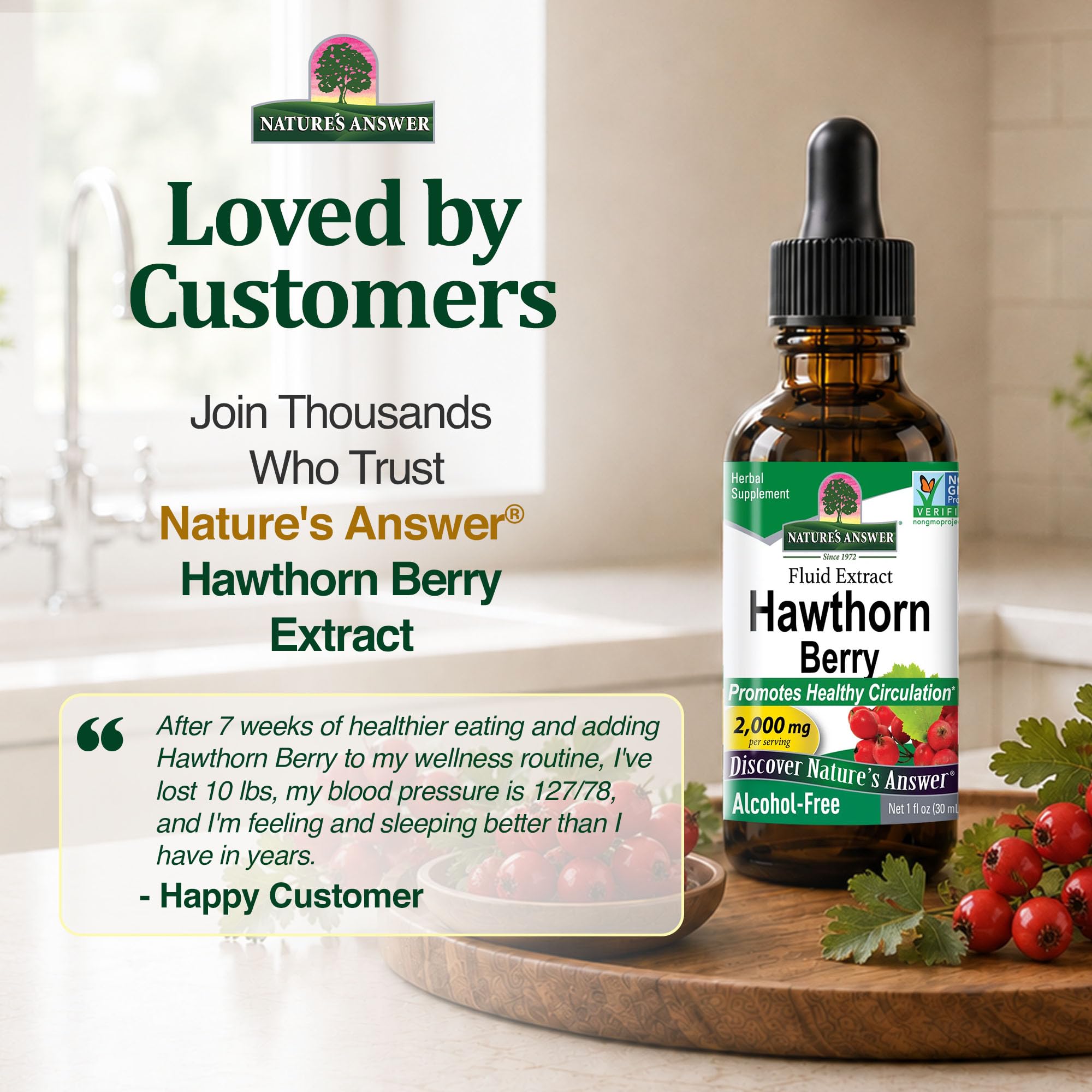 Nature's Answer Hawthorn Berries Herbal Extract - 1oz, Kosher, Gluten-Free — Amazon image 8