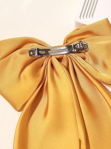 Miniatura 9 de SUSULU Lazos para el pelo para mujer, pinzas amarillas para el pelo de niña, pinzas de metal, pinzas de metal para cinta larga, lazos de fiesta para