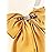 SUSULU Large Hair Bow Clips for Women Ginger Yellow Hair Bow White Hair Bow Slides for Girls Satin Hair Barrettes with Long Ribbon Tail,Wedding Birthday Women Hair Accessories Pack of 2