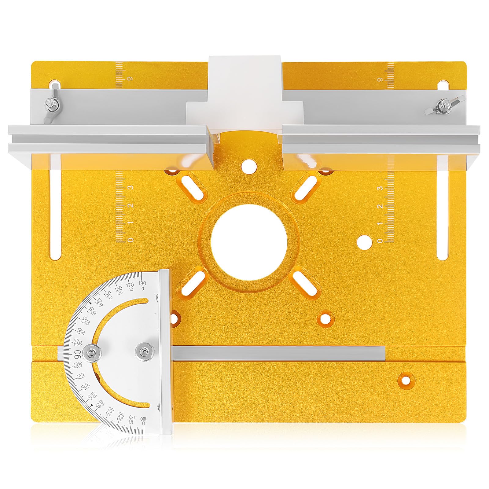 Table de défonceuse en aluminium portable avec jauge d'angle pour menuiserie
