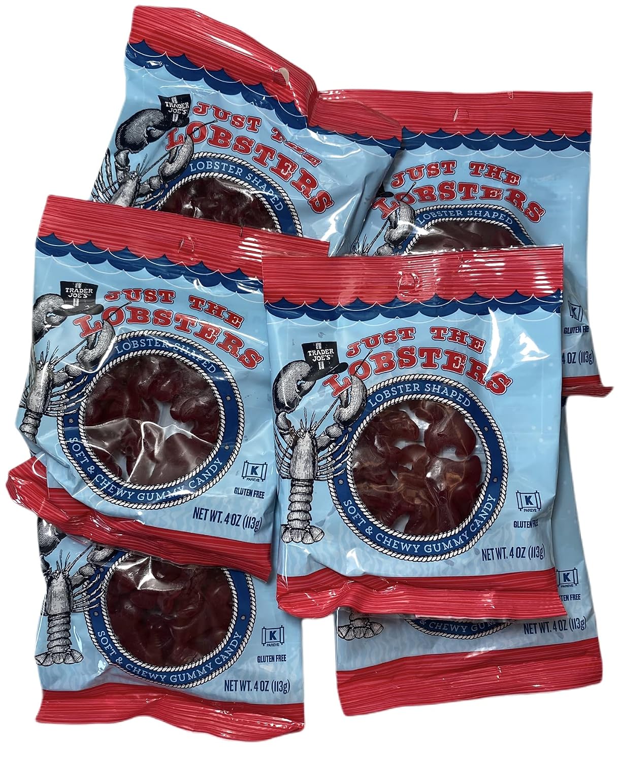 Trader Joe's Just The Lobsters Gummy Candy (Pack of 6)
