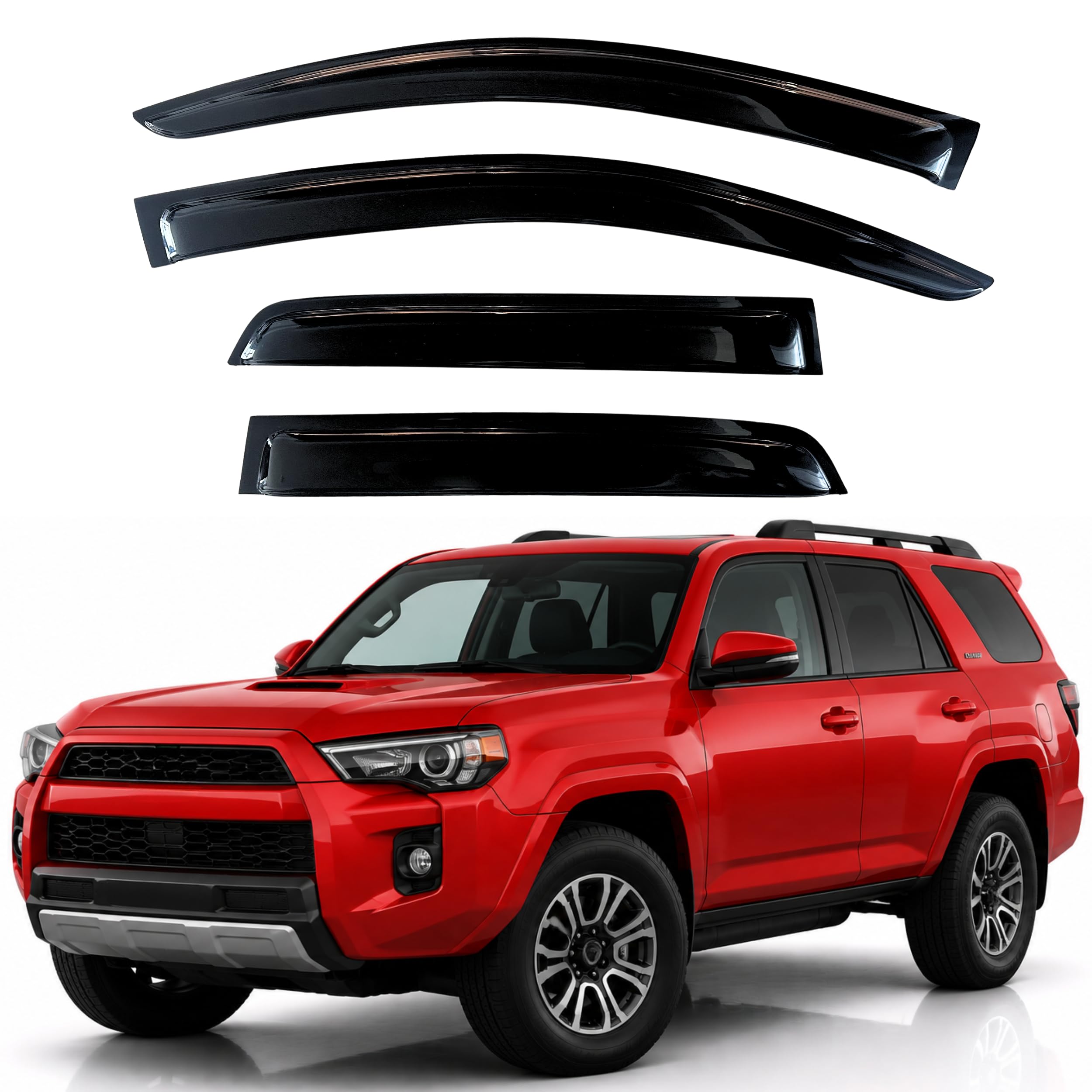 KPY Rain Guards Fit for 2025-2026 Toyota 4Runner, Out-Channel Window Visors Vent Wind Deflectors 4PC, Car Accessories for 25-26 4Runner