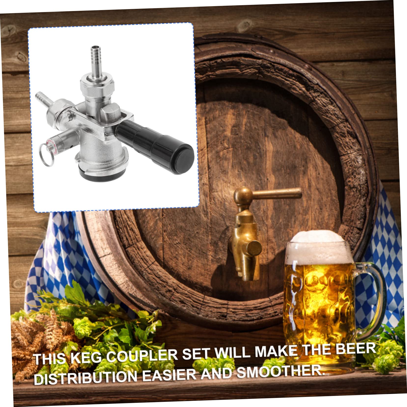 Cabilock Acoplador De Barril d System Grifo De Cerveza Dispensador De Barriles Accesorios para Cerveza