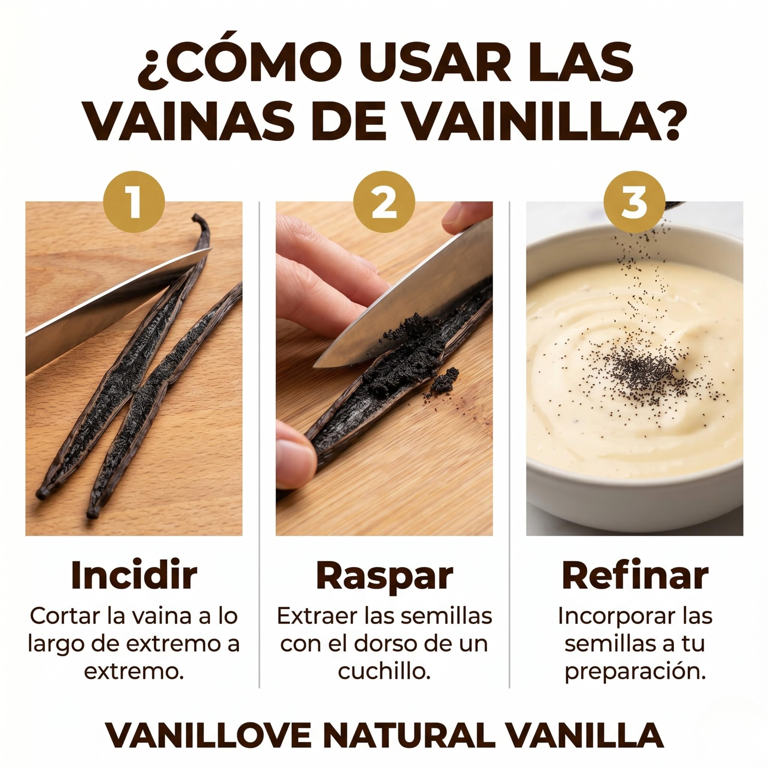 Vainas de Vainilla Bourbon XXL 15 Unidades (16-18cm) - Vainilla en Rama Fresca de Uganda Clase A - Extracto de Vainilla, Esencia & Repostería - Vanilla Beans Gourmet