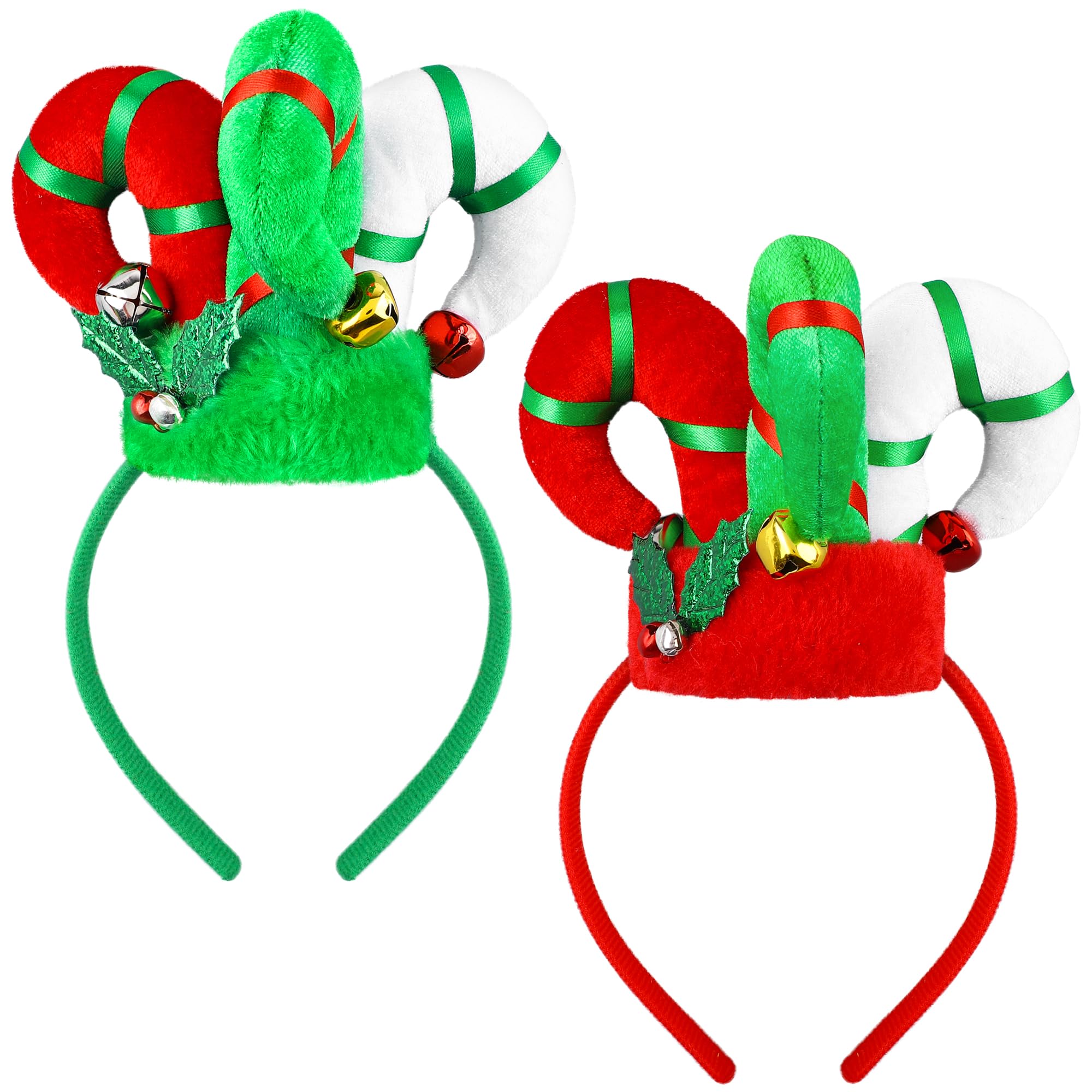 aneco 2 pieces christmas headbands christmas head boppers with funny clown design novelty head boppers costume headwear for xmas holiday party favors photo booth prop (one size fits most)