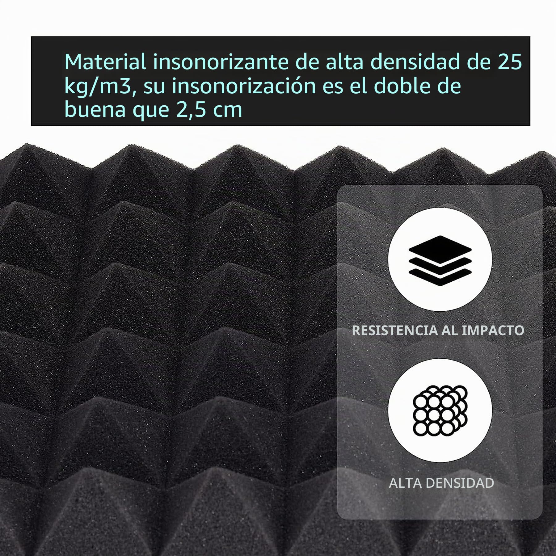 12 unidades de espuma acústica autoadhesiva,absorción de sonido,espuma corrugada, esterilla de aislamiento acústico, paneles acústicos, alfombrillas de espuma acústica, alfombrilla de espuma
