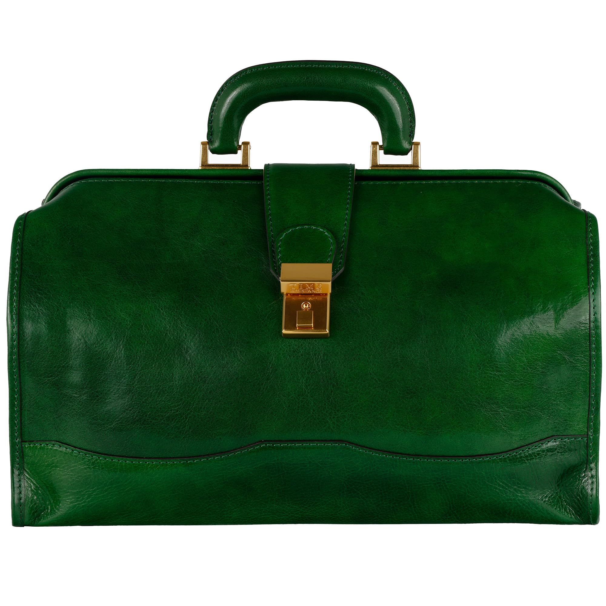 Time Resistance Leather Doctor Bag - Italian Handmade Medical Bag - Vintage Style Handbag - Real Leather Briefcase