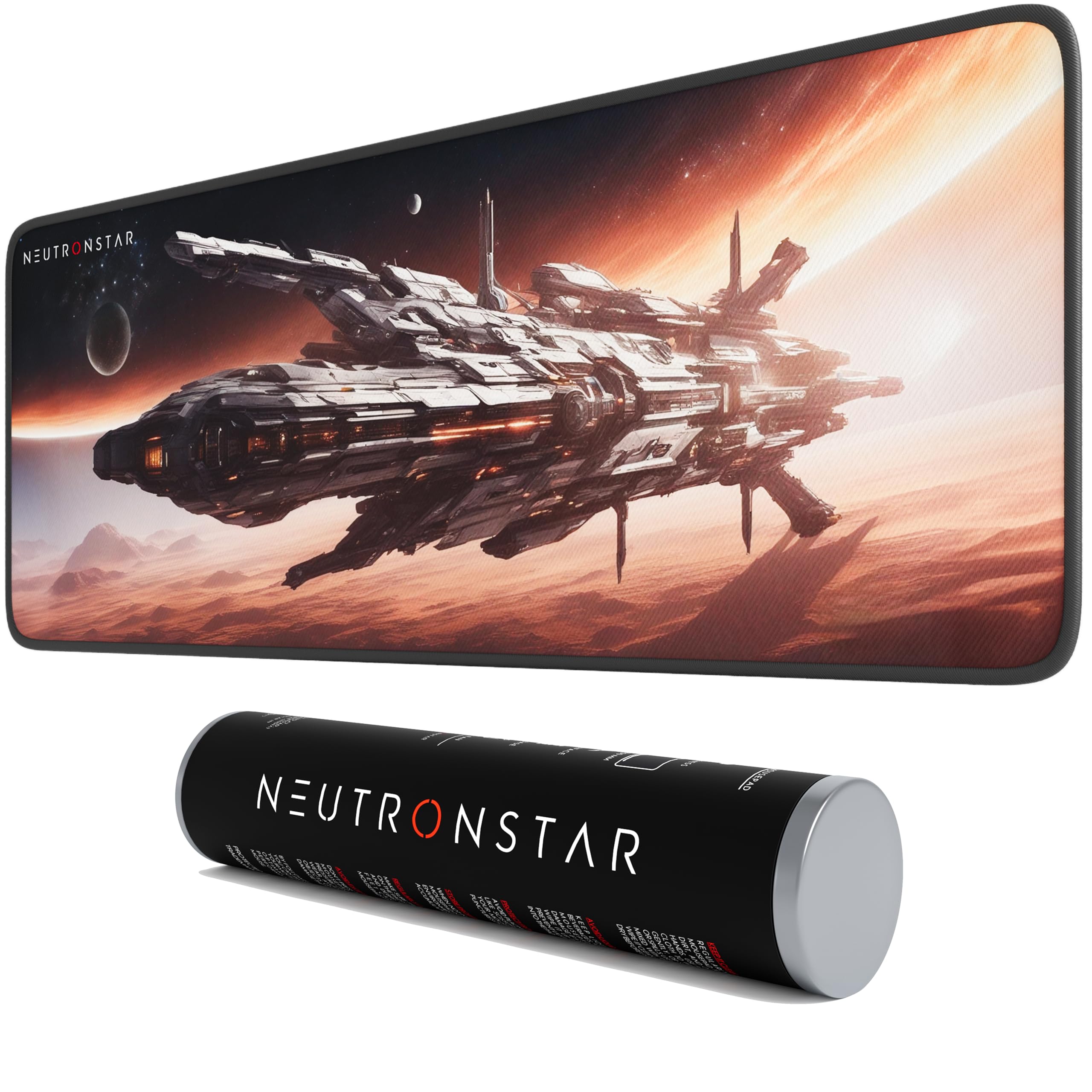 NEUTRONSTAR Spaceship Gaming Mouse Pad, XL Size 800mm x 300mm x 3mm, Stitched Edges, Non Slip Rubber Base,Space Theme, Keyboard Mouse Pad for Office & Home (Universal) (B0CX17Z2FS) Amazon Price History, Amazon Price Tracker