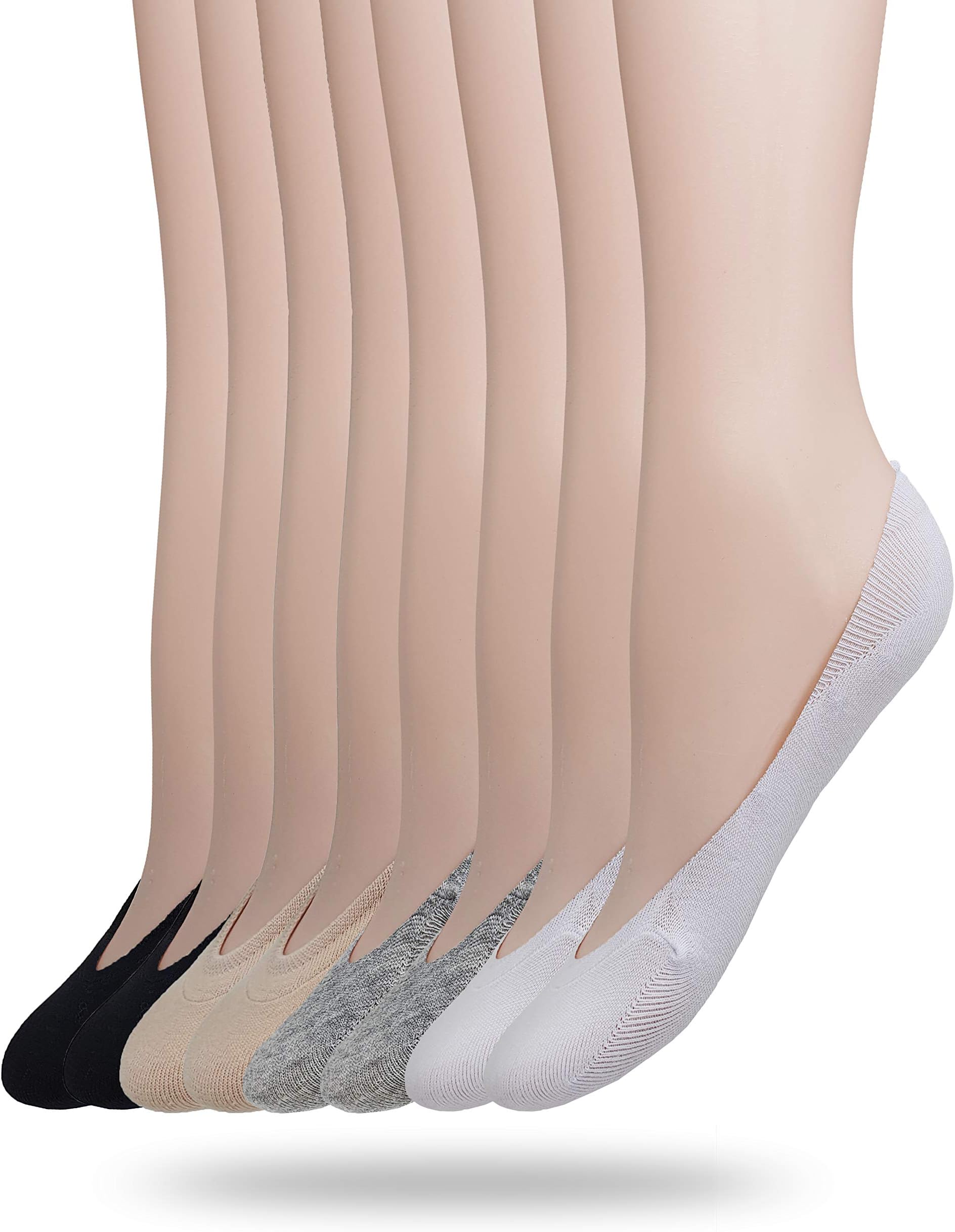 Eedor Women's Low Cut No Show Socks Hidden Invisible 3 to 8 Pairs