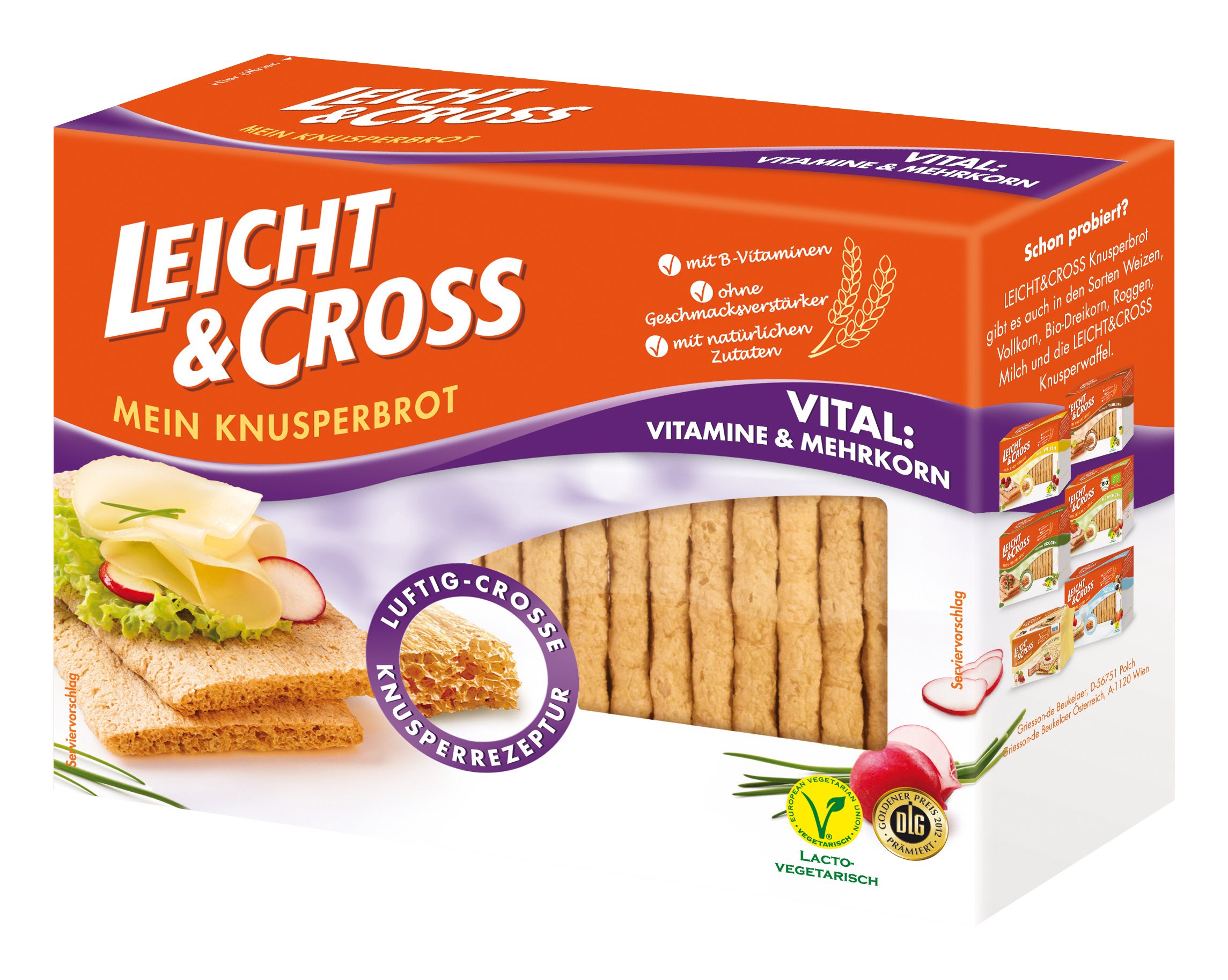 LEICHT&CROSS Knusperbrot Vital, 8er Pack (8 x 125 g)