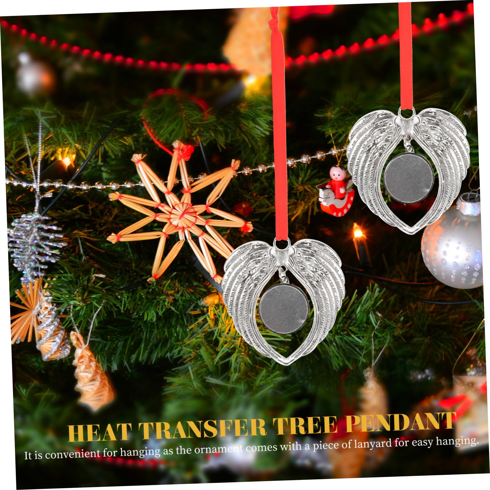 TOPBATHY 3 Juegos De Adornos Navideños Colgantes De Sublimación para Árbol De Navidad Decoración Navideña Decorativa (6 Piezas X 3)