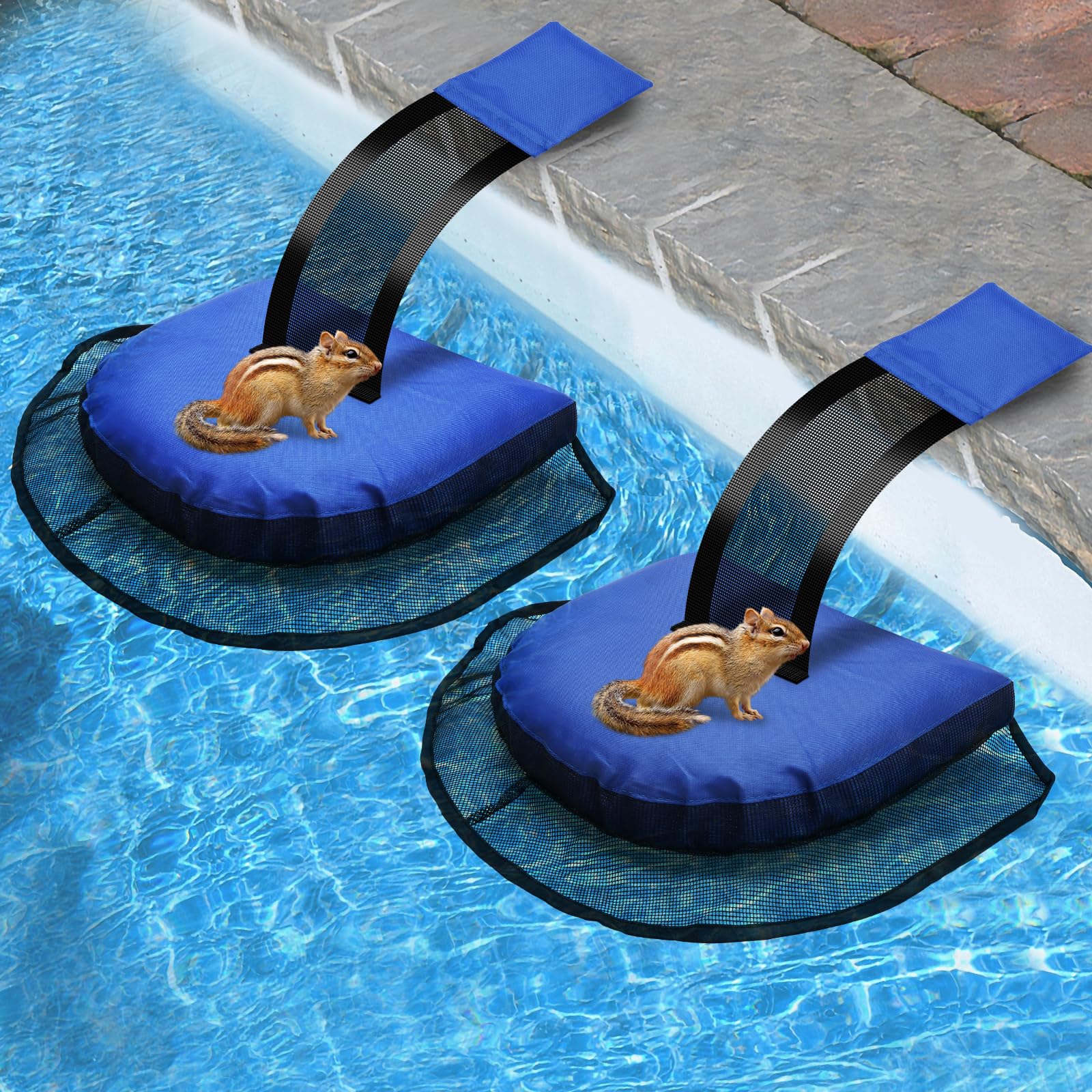 2Pcs Pool Animal Saving Escape Ramp, Frog Saver Floating Ramp Rescues for Swimming Pool, Frog Floating Ramp Rescues for Saving Frogs, Toads, Mice, Birds, Pool Maintenance Accessories
