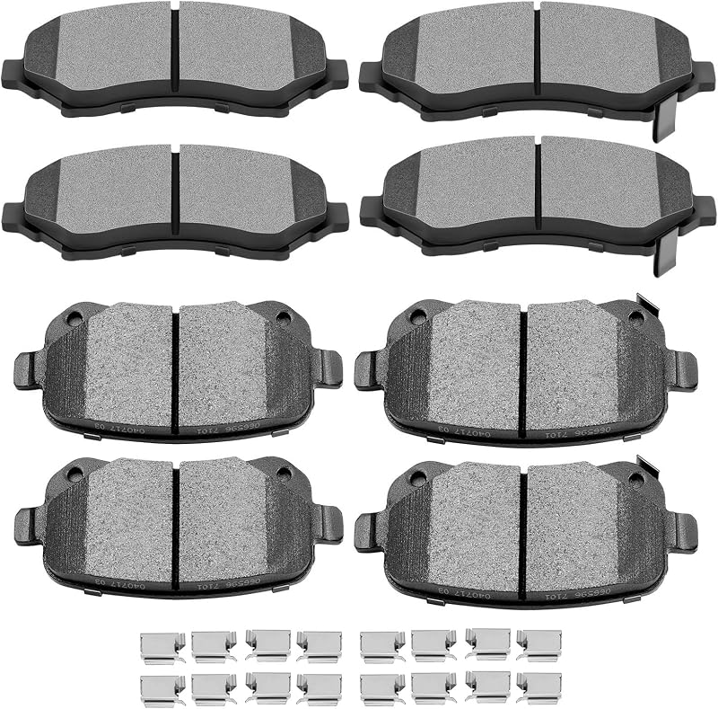 Jogo de pastilhas de freio dianteiras SCITOO D1326/D1327 para Chrysler Town & Country – 8 unidades