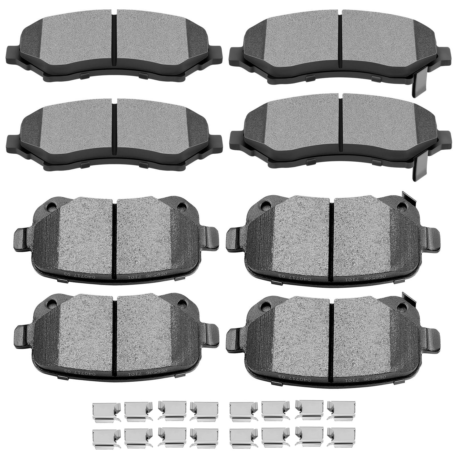 SCITOO D1327 D1326 Front Rear Brake Pad Set For Chrysler For Town &amp; Country | For Dodge Grand For Caravan 2008-2012,For Dodge For Journey 2009-2012,For Volkswagen For Routan 2009-2012; w/Hardware