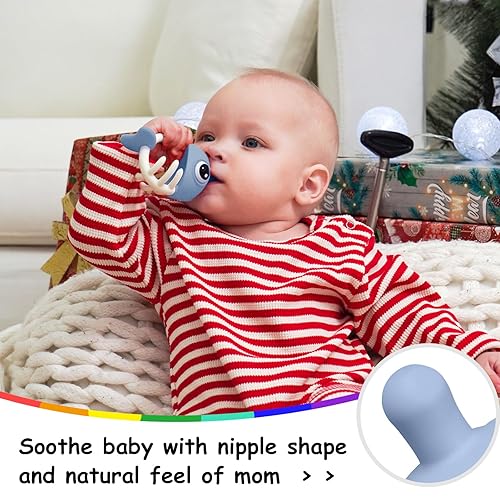 Miniatura 3 de Mombella - Juguetes de dentición para bebés de 0 a 6 meses, juguetes de dentición de pez payaso de 6 a 12 meses, juguetes mordedores para bebés con