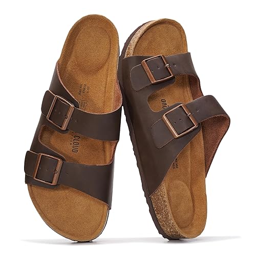Project Cloud 100% Genuine Leather Mens Sandals - Memory Foam