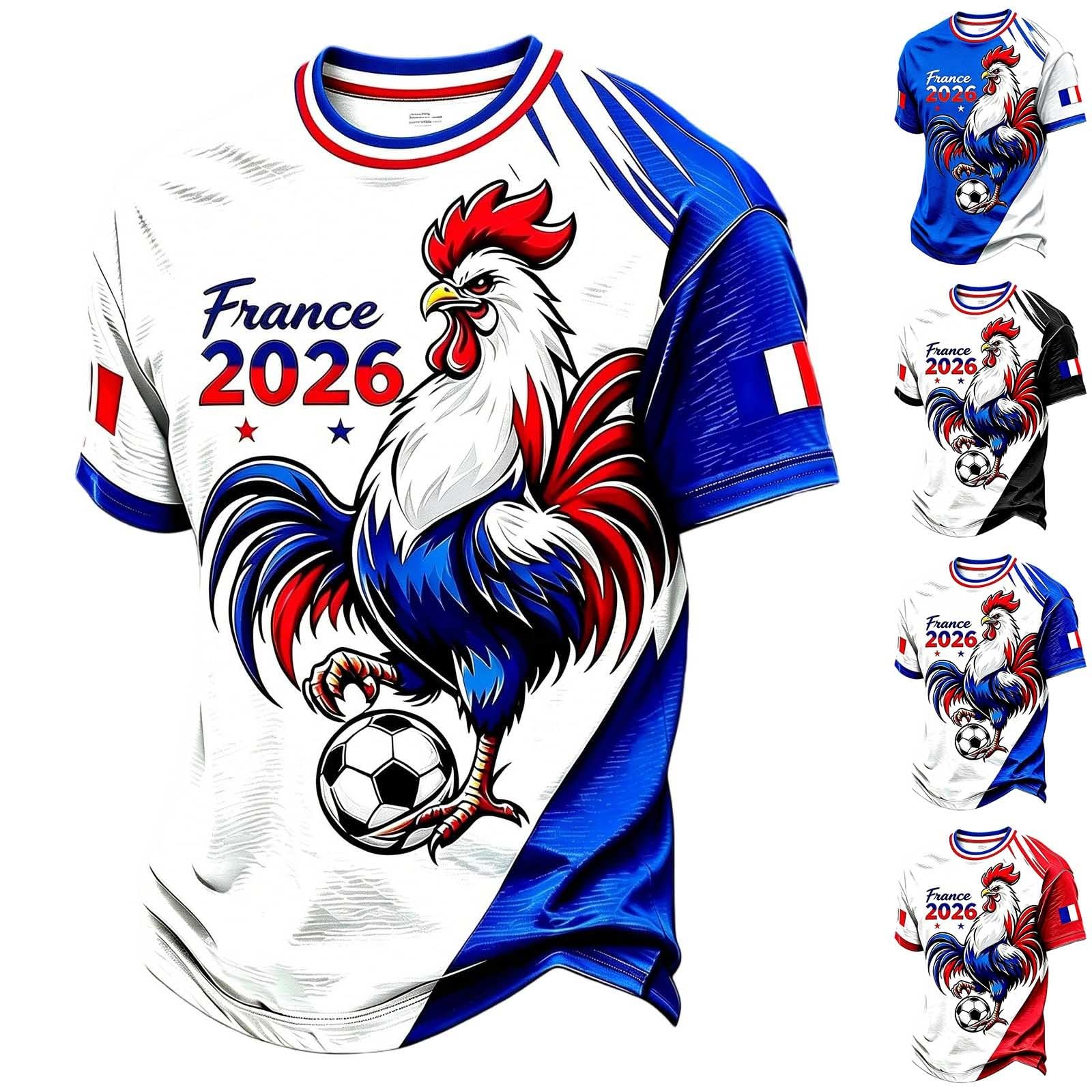 Maillot Femme France 2026, T-Shirt Fan Équipe de France Football