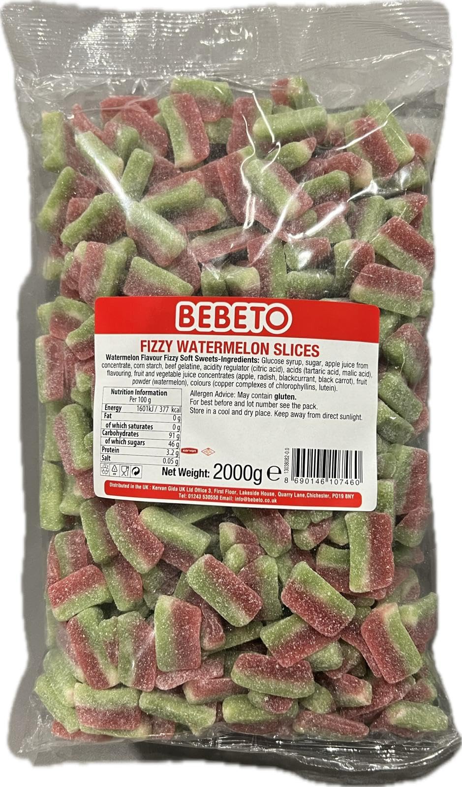 Bebeto Halal Watermelon Slices - 2kg Bag