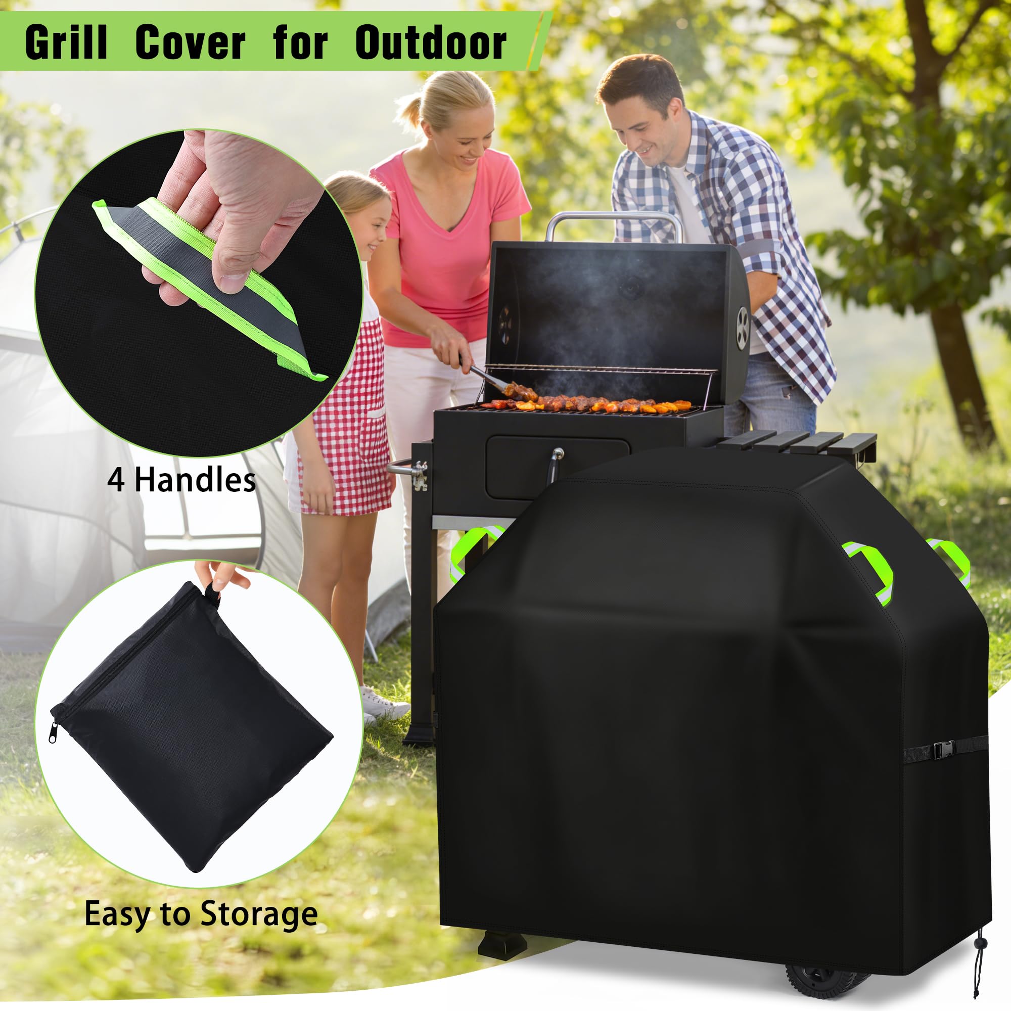 Copertura Barbecue Da Esterno 420D Oxford Telo Impermeabile 145x60x120cm Resistente Coperchio per BBQ Grill Anti Polvere Neve Pioggia Sole Raggi UV