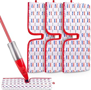 Microfiber Mop Pads Compatible with O-Cedar Promist MAX Spray Mop, Reusable Mop Refills Pads Mop Heads Replacement Thicken Microfiber Pads Wet Dry Pads Dual-Sides Use for Floor Cleaning(3 Pack)