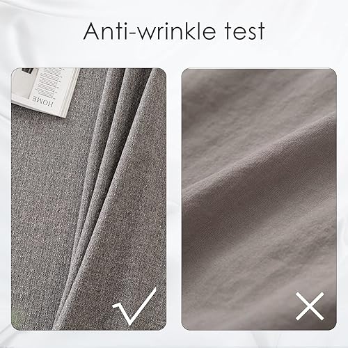 Miniatura 4 de BALCONY & FALCON Mantel rectangular lavable, resistente a las arrugas y al agua, mantel decorativo de tela de lino para comedor, fiestas, cocina,