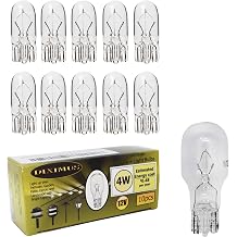 Diximus T3-1/4 Wedge Base 12V 5W Krypton Light Bulb for Landscape, RV and Cabinet Lighting T10 Clear Bulbs - 10 Pack 12 Volt 4 Watt Low Voltage T5 Landscape Bulb - Landscape Light Bulbs 10 Pack