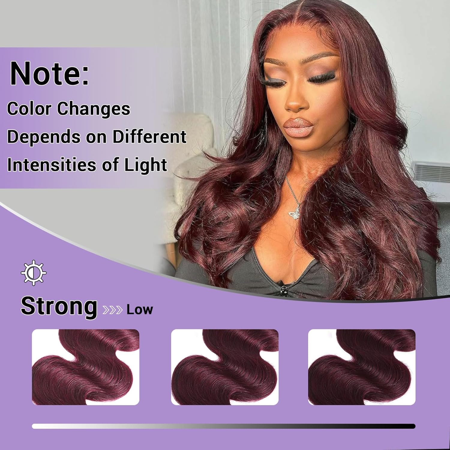 99J Body Wave Bundles Human Hair Burgundy Dark Red Wine Color Body Wave Bundles 100% Real Human Hair And True To Length 22 24 26 Inch 3 Pcs/Pack