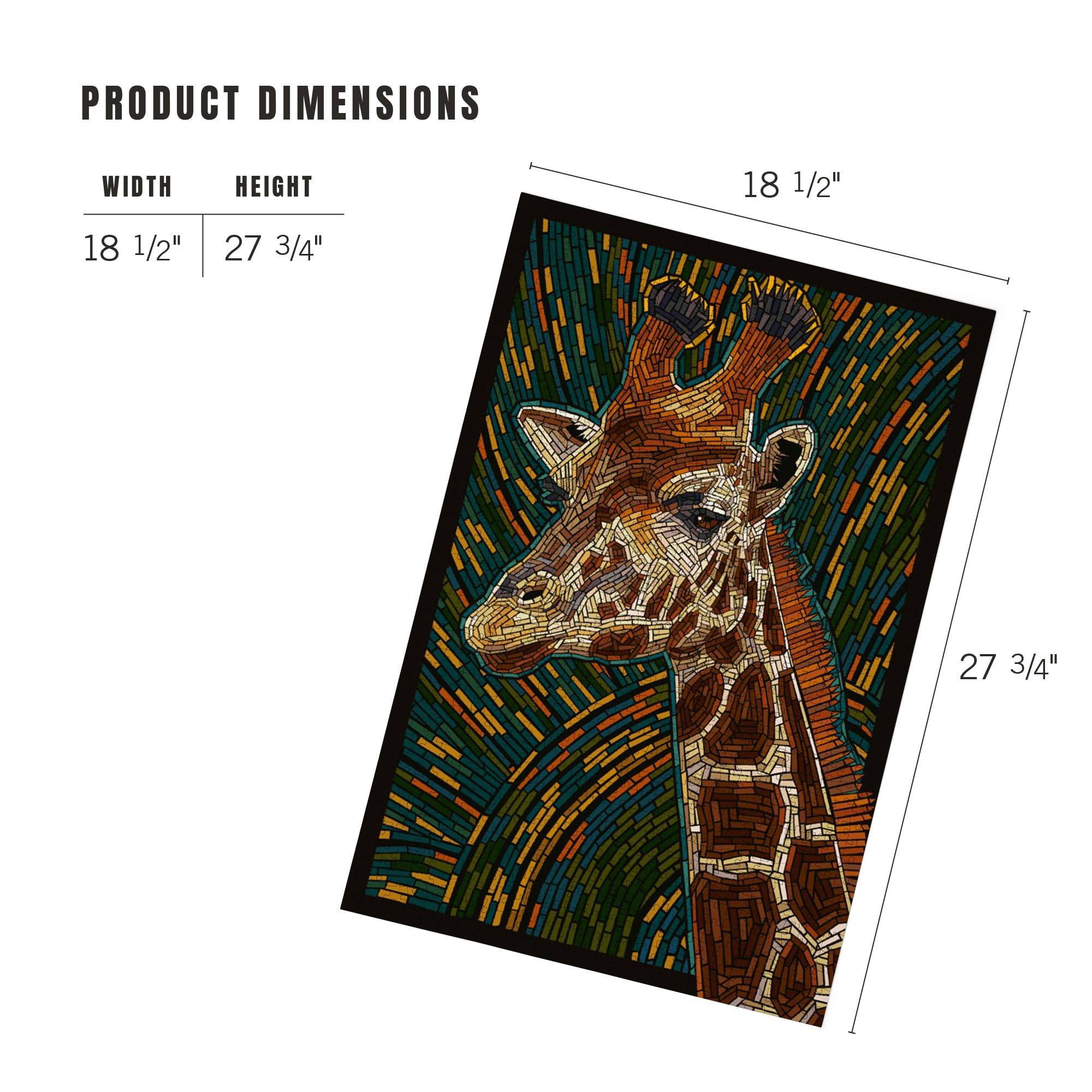 Amazon.com: Giraffe, Mosaic (1000 Piece Puzzle, Challenging Jigsaw
