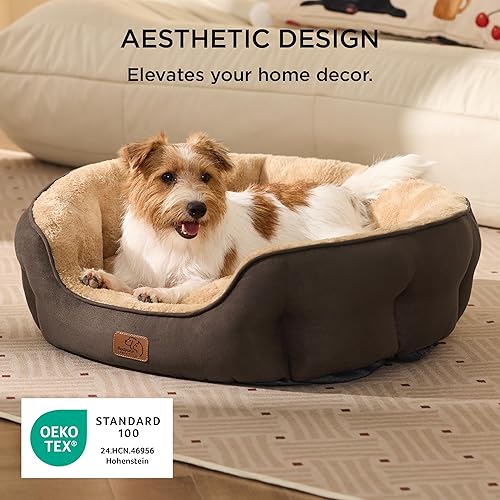 Miniatura 168 de Bedsure Camas lavables para perros, camas redondas con parte inferior antideslizante para gatos de interior, cachorros y gatitos, 20 pulgadas, gris