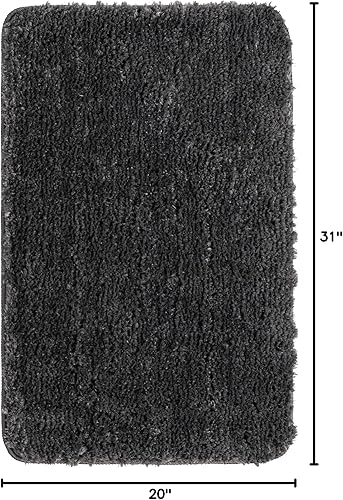 Miniatura 2 de Rugs.com Bano Luxe - Alfombra de baño de la colección de alfombras de baño, 2 x 3 pies, color gris plancha, lavable a máquina, extrasuave y