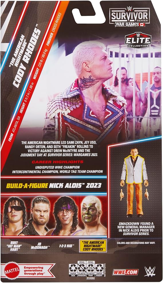 WWE Cody Rhodes (Camo Face Paint) Elite Survivor Series 2025 Toy Wrestling Action Figure