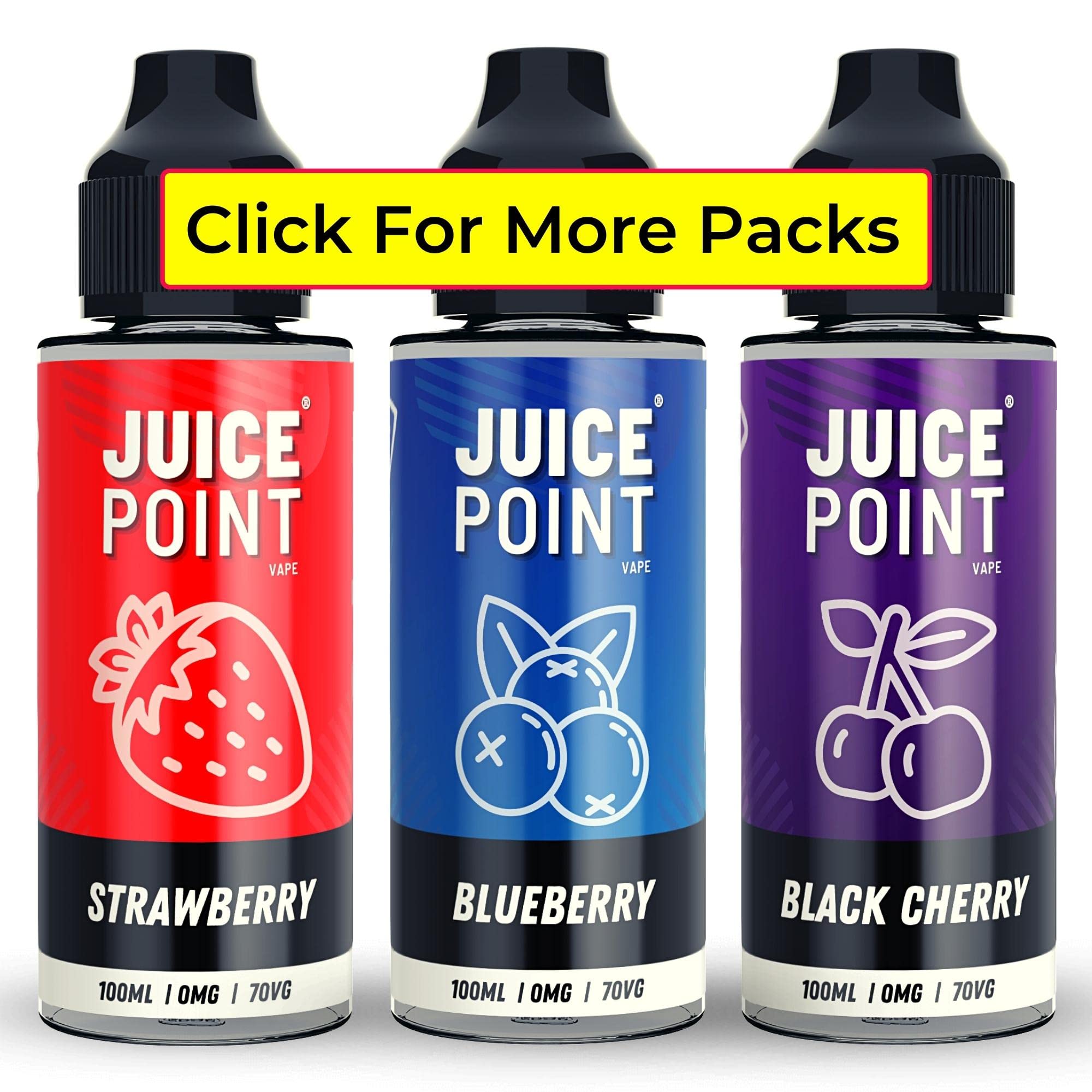 Triple Pack 3 X 100ml Strawberry Blueberry Black Cherry Vape | Desertcart  Fiji