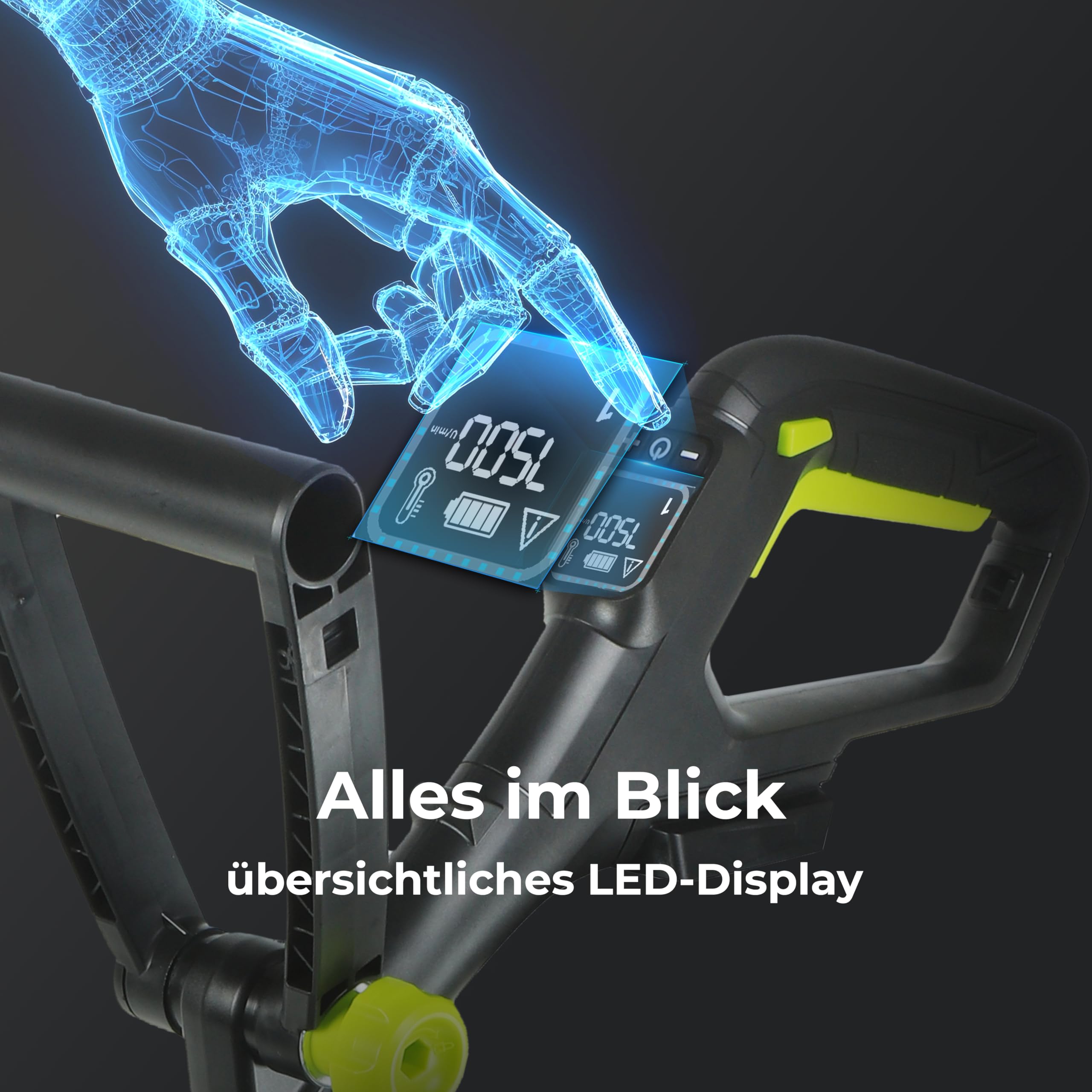 BARICUS Akku Heckenschere & Rasentrimmer 18V Brushless Display B-Ware | Brushless · Digital Display · 610 mm · Bis 24 mm Schnittstärke