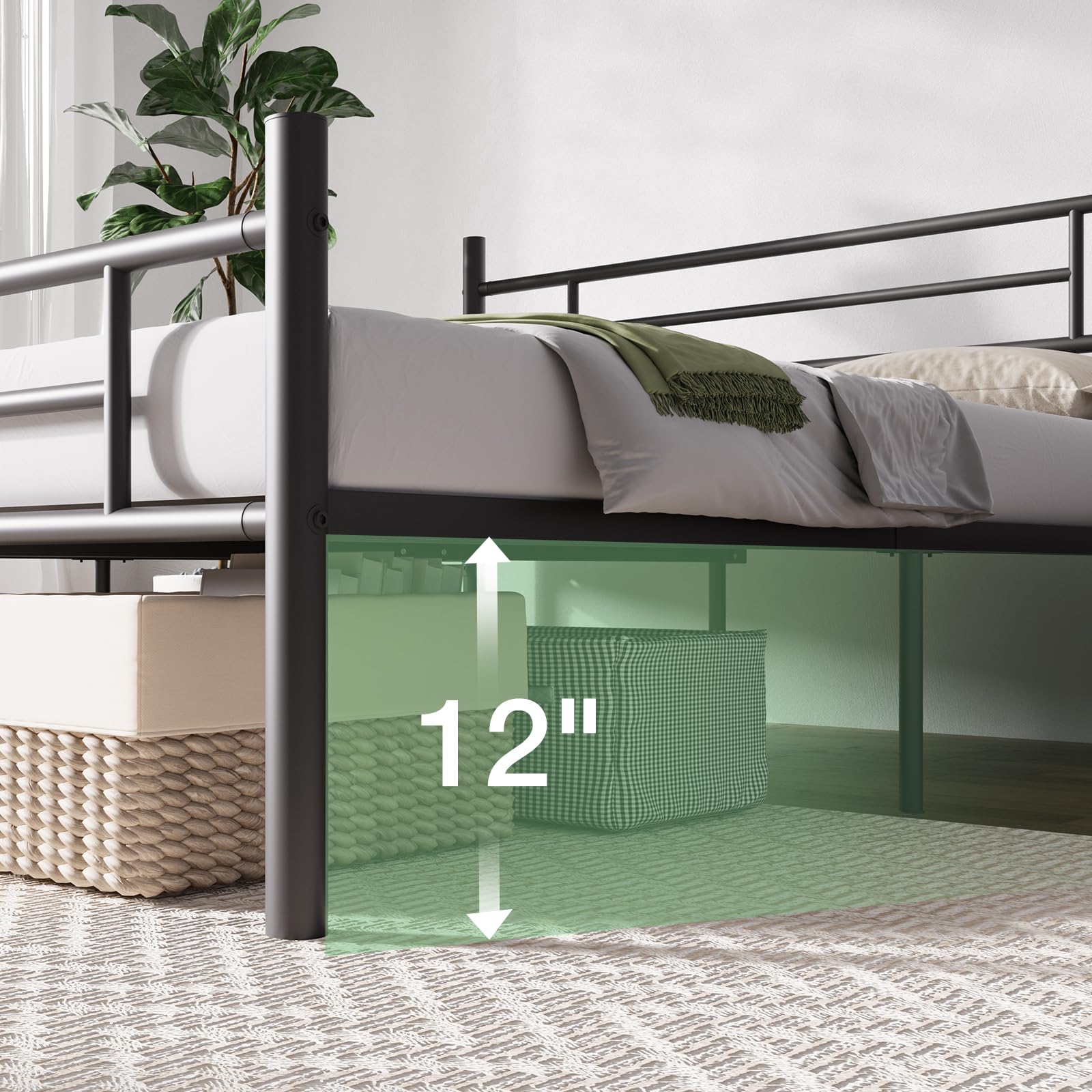 Novilla Struttura Per Letto Queen Size Con Testiera, Piattaforma In