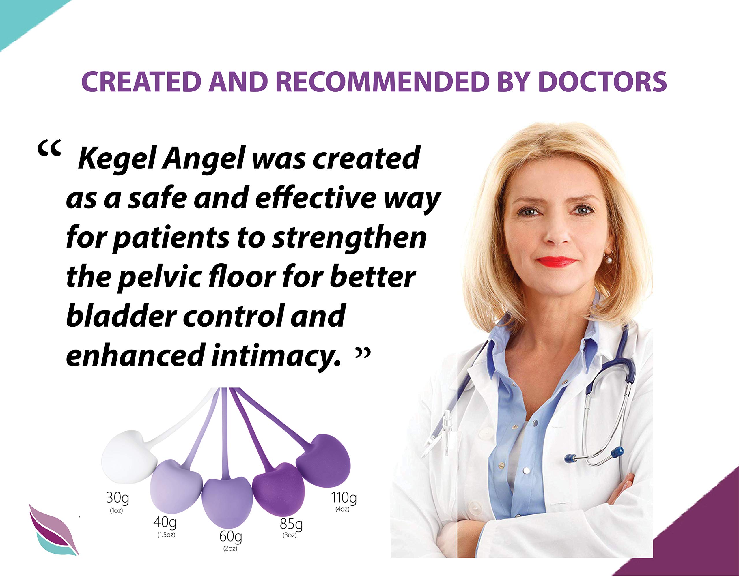 Vital Angel Kegel Balls, Pelvic Floor Weights for Women, 5 Premium