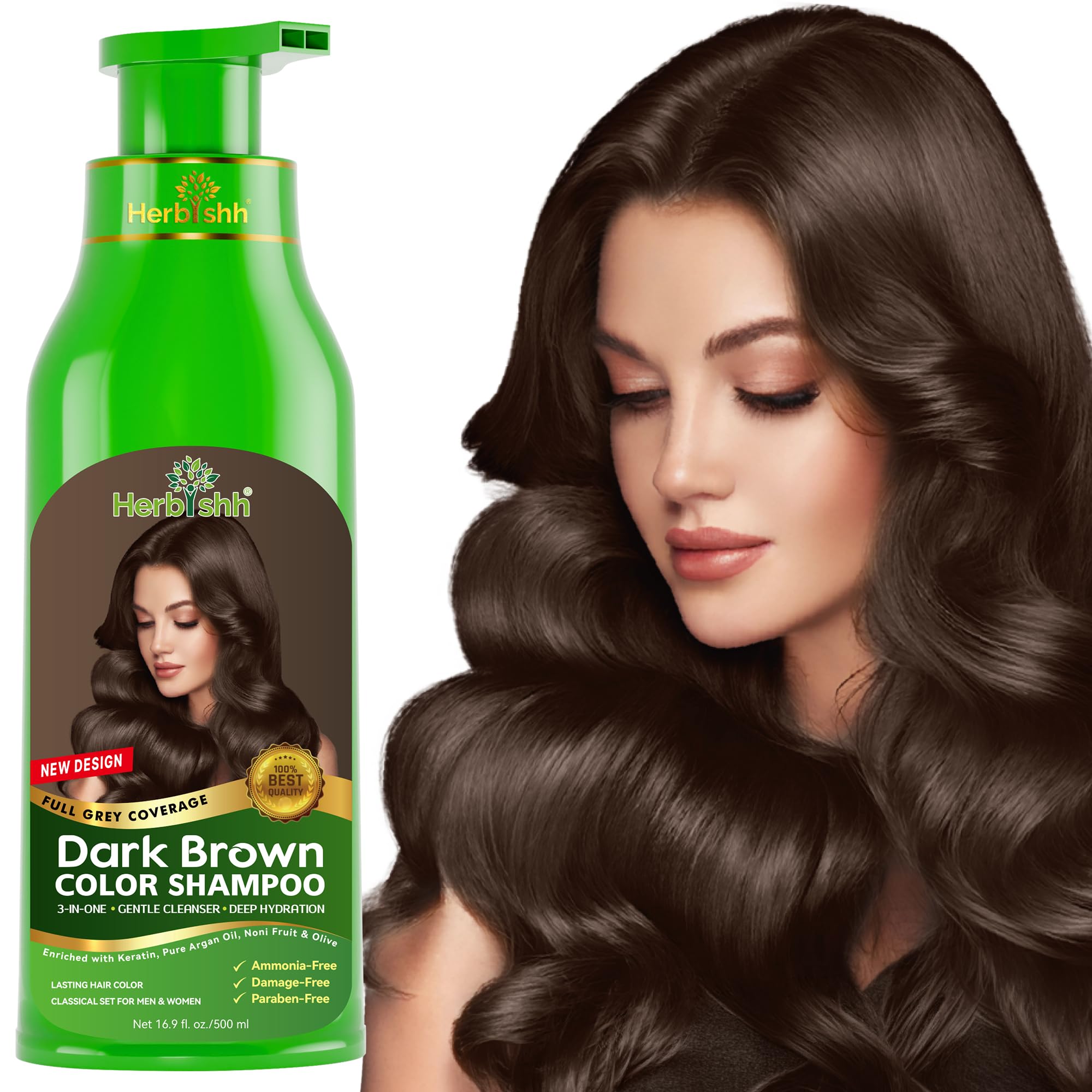 Herbishh Hair COlor Shampoo Dark Brown | Amazon.com.br