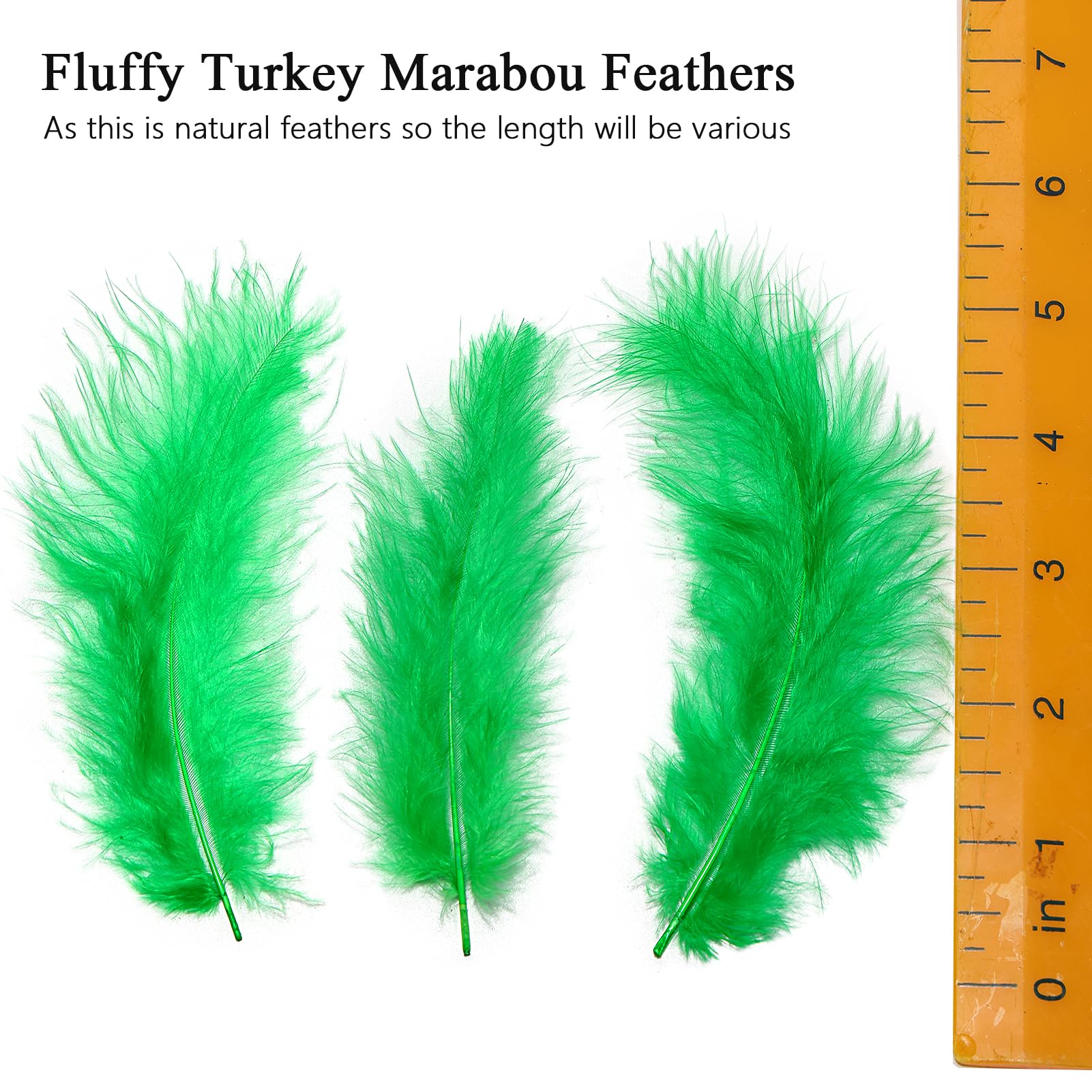 THARAHT Puszyste pióra marabutowe z indyka, 10-15 cm, do rzemiosła, łapacz snów, Mardi Green025, maskarada, dekoracja imprezowa, naturalne, puszyste pióra marabuta, indyka, 200 szt