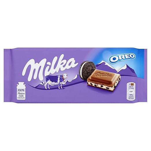 Milka & Oreo biscuit pieces, 100g