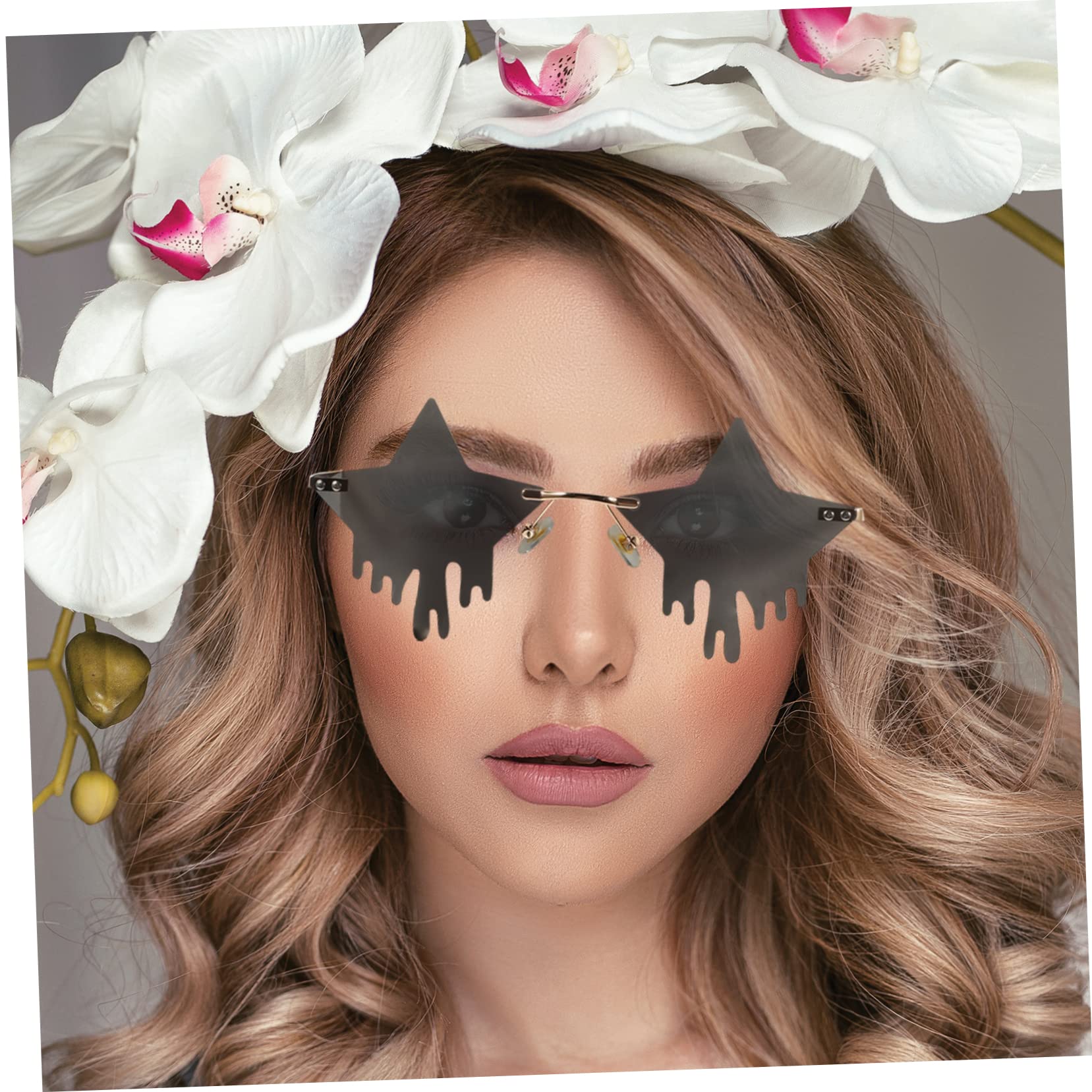 STOBOK 5paare Party Sonnenbrille Im Star-design Lustige Rahmenlose Sonnenbrille Für Feiern Festivals Und Leichte Strapazierfähige Accessoires Für Unvergessliche