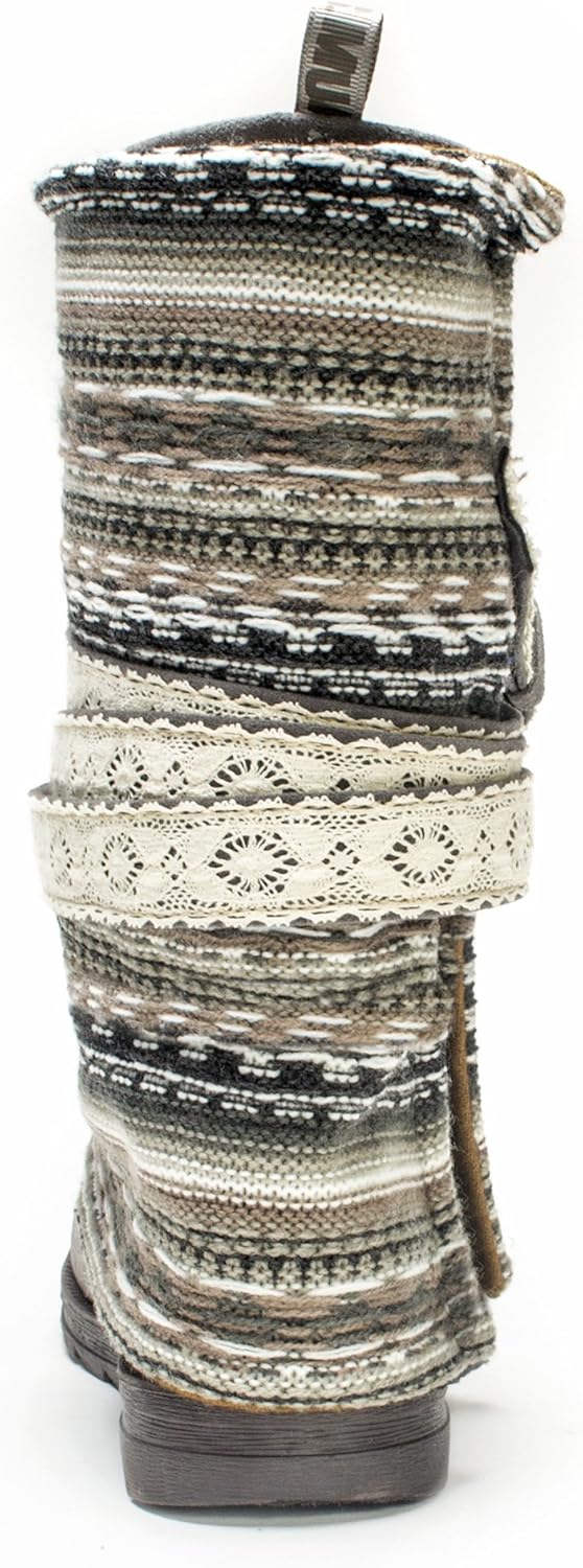 MUK LUKS Women's Nikki Belt Wrapped Boot Grey 9