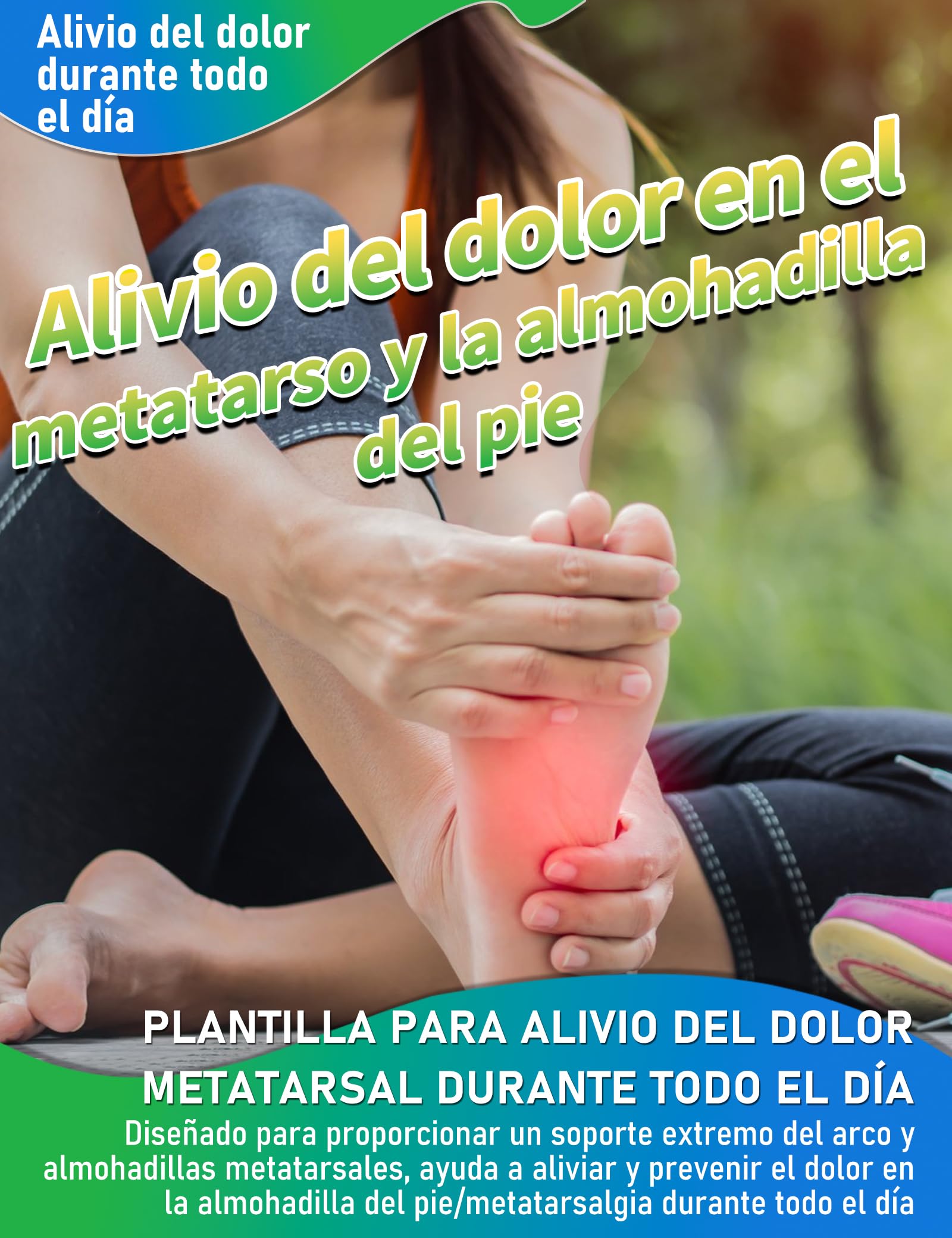 Trustfeet Plantillas ortopédicas con almohadilla metatarsal, adecuadas para fascitis plantar, dolor metatarsal, dolor de talón y pies planos, plantillas de soporte de arco para hombres y mujeres