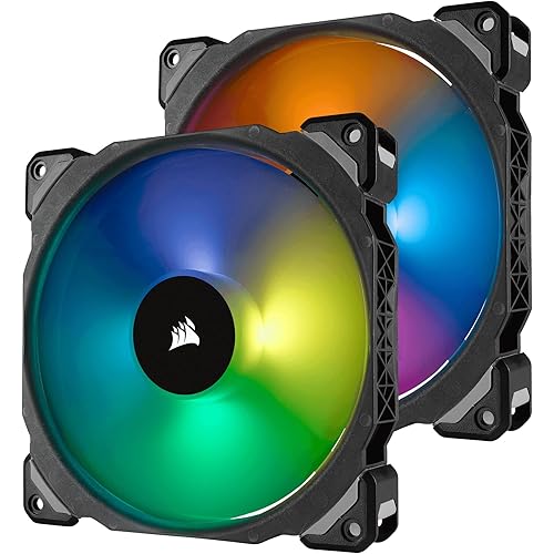 Corsair ML140 PRO 140mm Premium Magnetic Levitation RGB LED PWM Fan with Lighting Node Twin Pack (CO-9050078-WW)