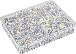 1692 Pieces 15mm Mini Wooden Numbers 9/16 inch Tiny Unfinished Wood Numbers 0-9 for DIY Scrapbooking Crafts