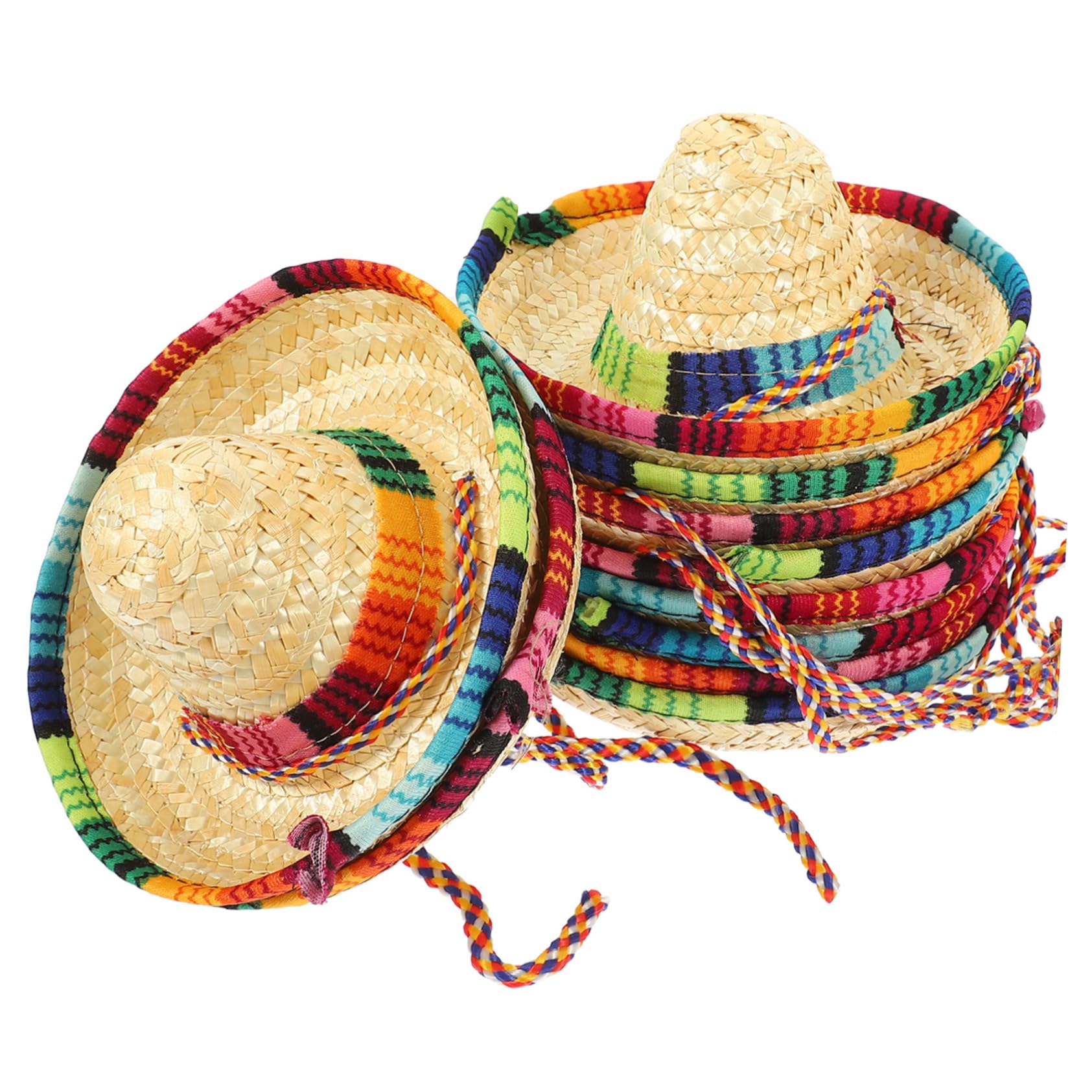 BESTonZON 10piezas Sombrero Mexicano para Mascota Mini Sombreros De Fiesta para Perros y Gatos para Exteriores o Eventos